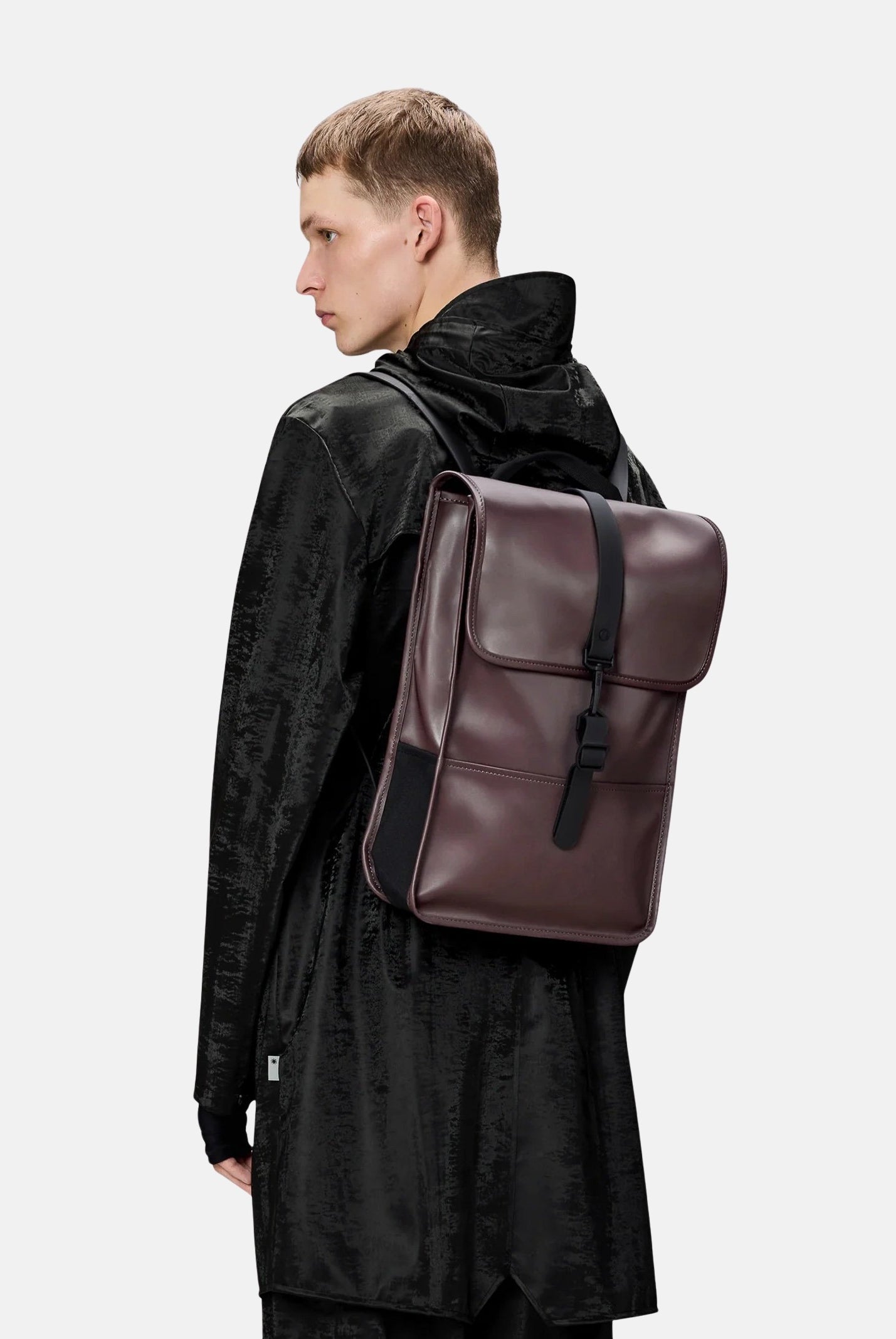 RAINS Zaino Puffed Backpack Mini bordeaux per uomo e donna RA13020 DEP RAINS