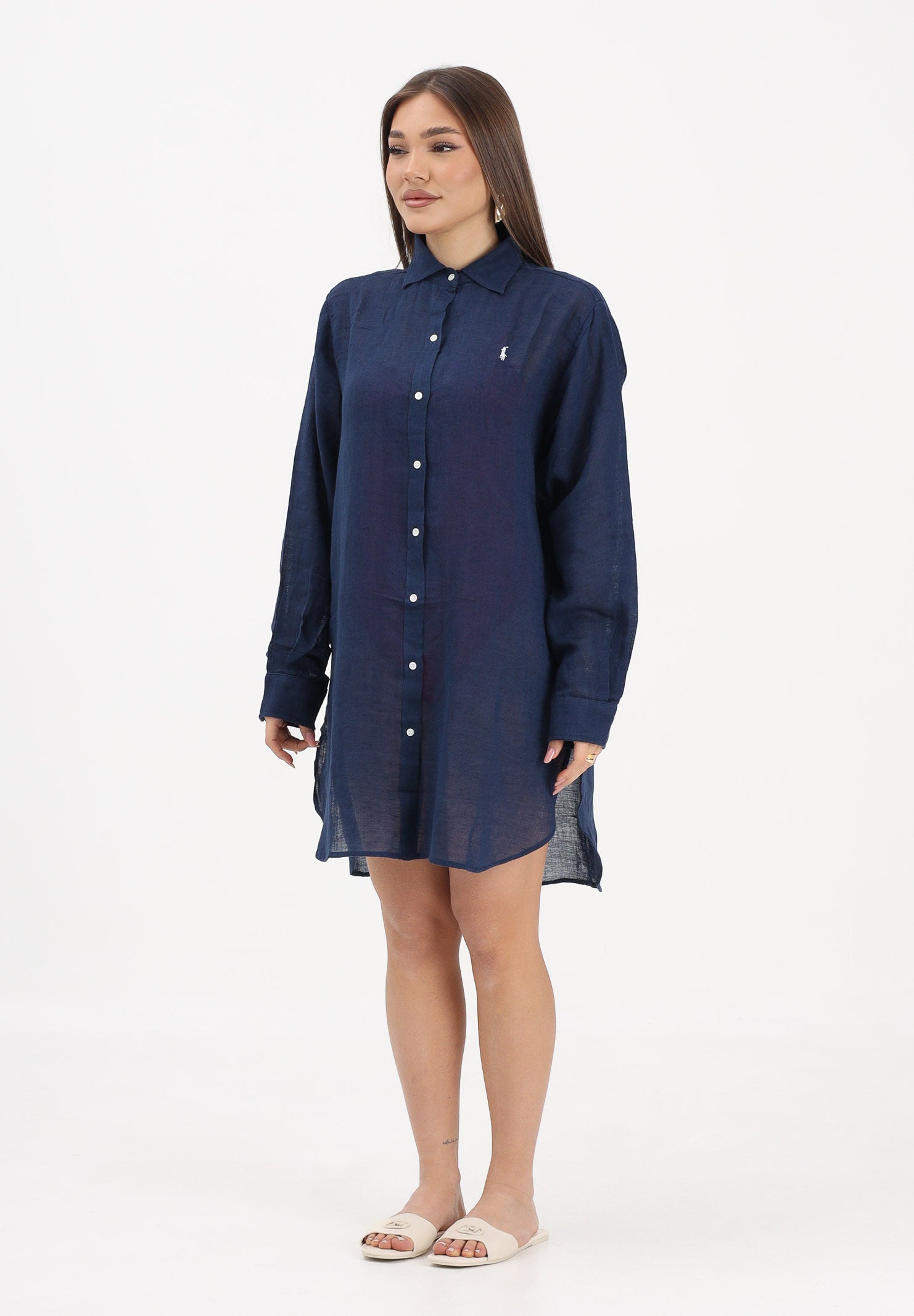 RALPH LAUREN Abito chemisier blu da donna 21564377 NA RALPH LAUREN