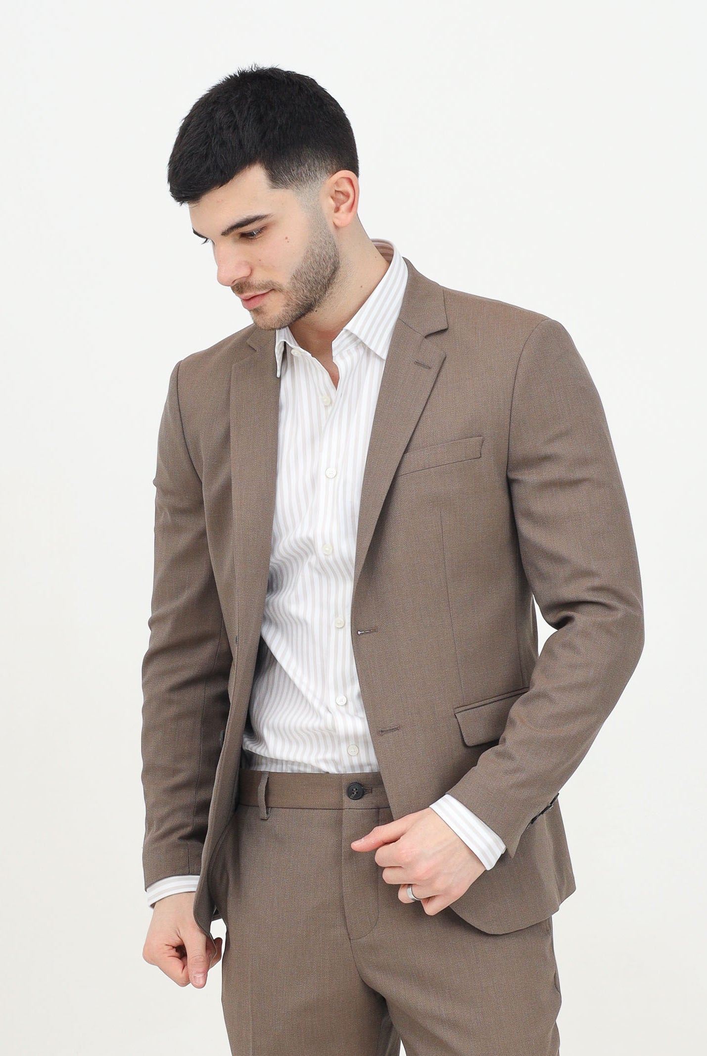 SELECTED HOMME Giacca monopetto marrone da uomo 16087868 KE SELECTED HOMME