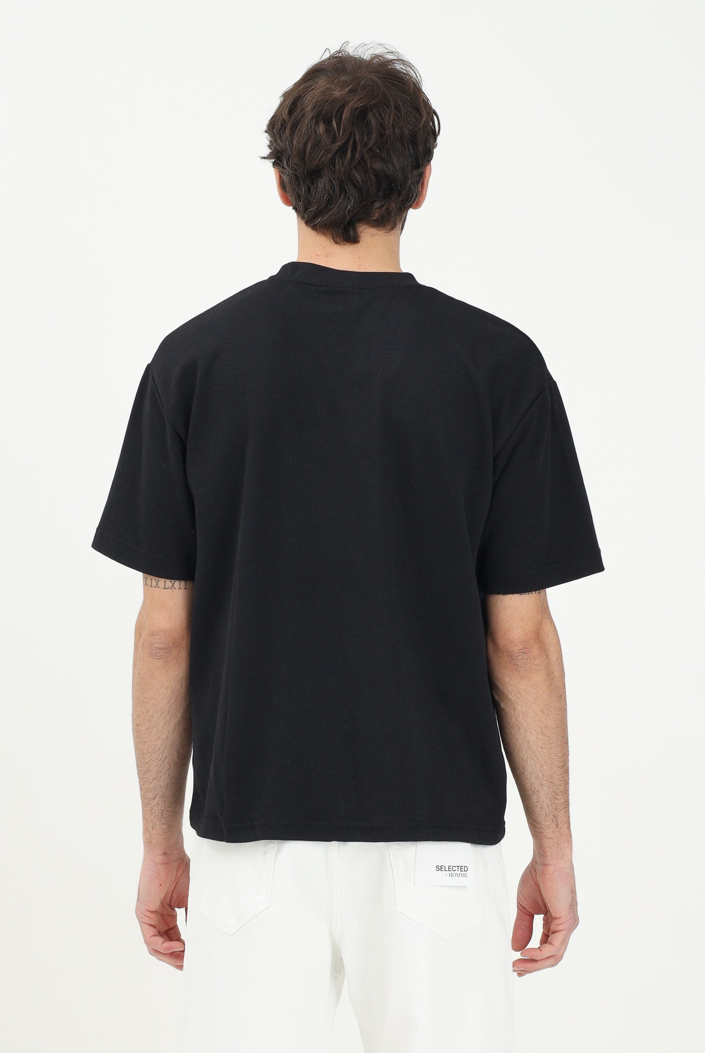 SELECTED HOMME T-shirt a manica corta nera da uomo 16094143 Black SELECTED HOMME