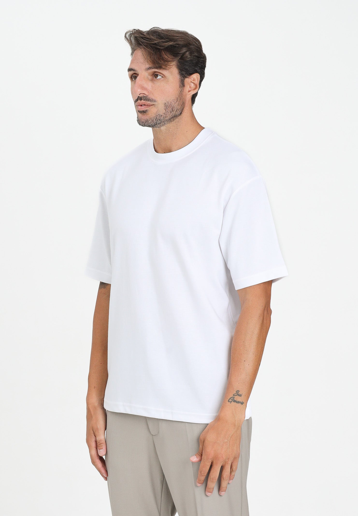 SELECTED HOMME T-shirt a manica corta bianca da uomo 16094143 BrightWhite SELECTED HOMME