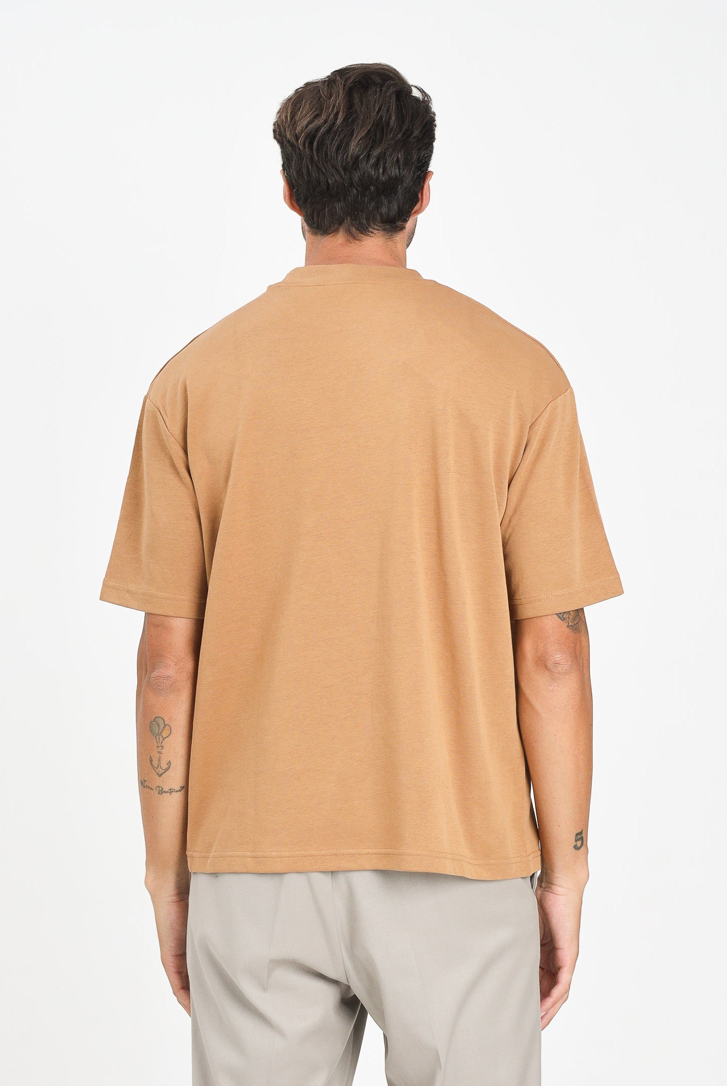 SELECTED HOMME T-shirt a manica corta cammello da uomo 16094143 Chipmunk SELECTED HOMME