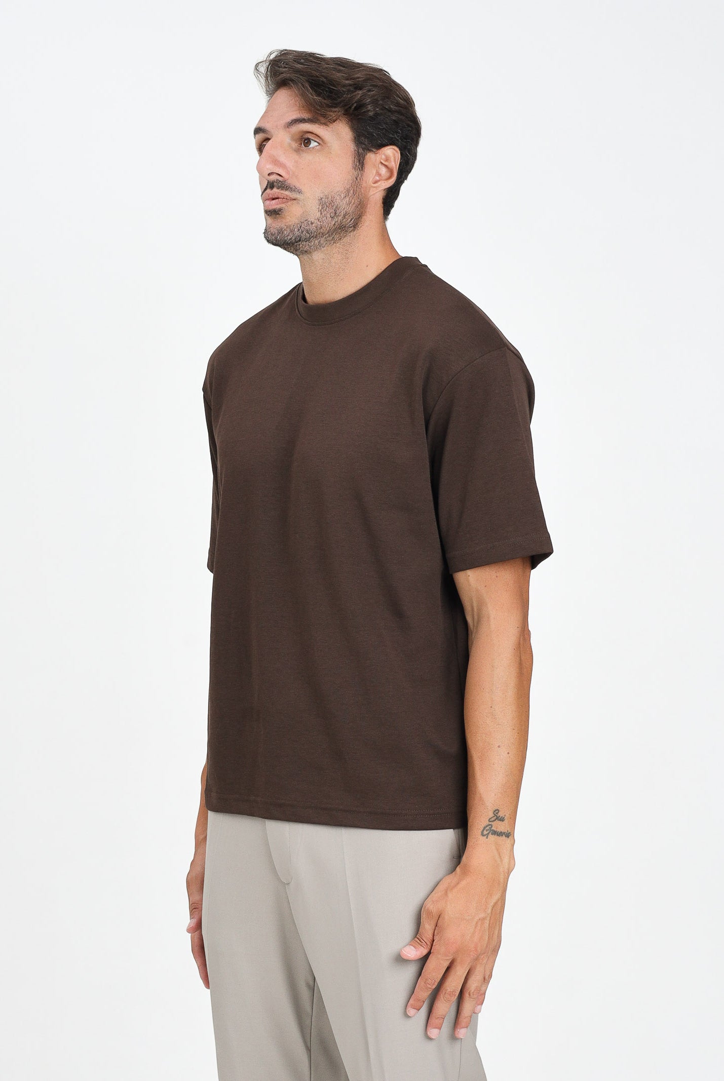 SELECTED HOMME T-shirt a manica corta marrone da uomo 16094143 Demitasse SELECTED HOMME
