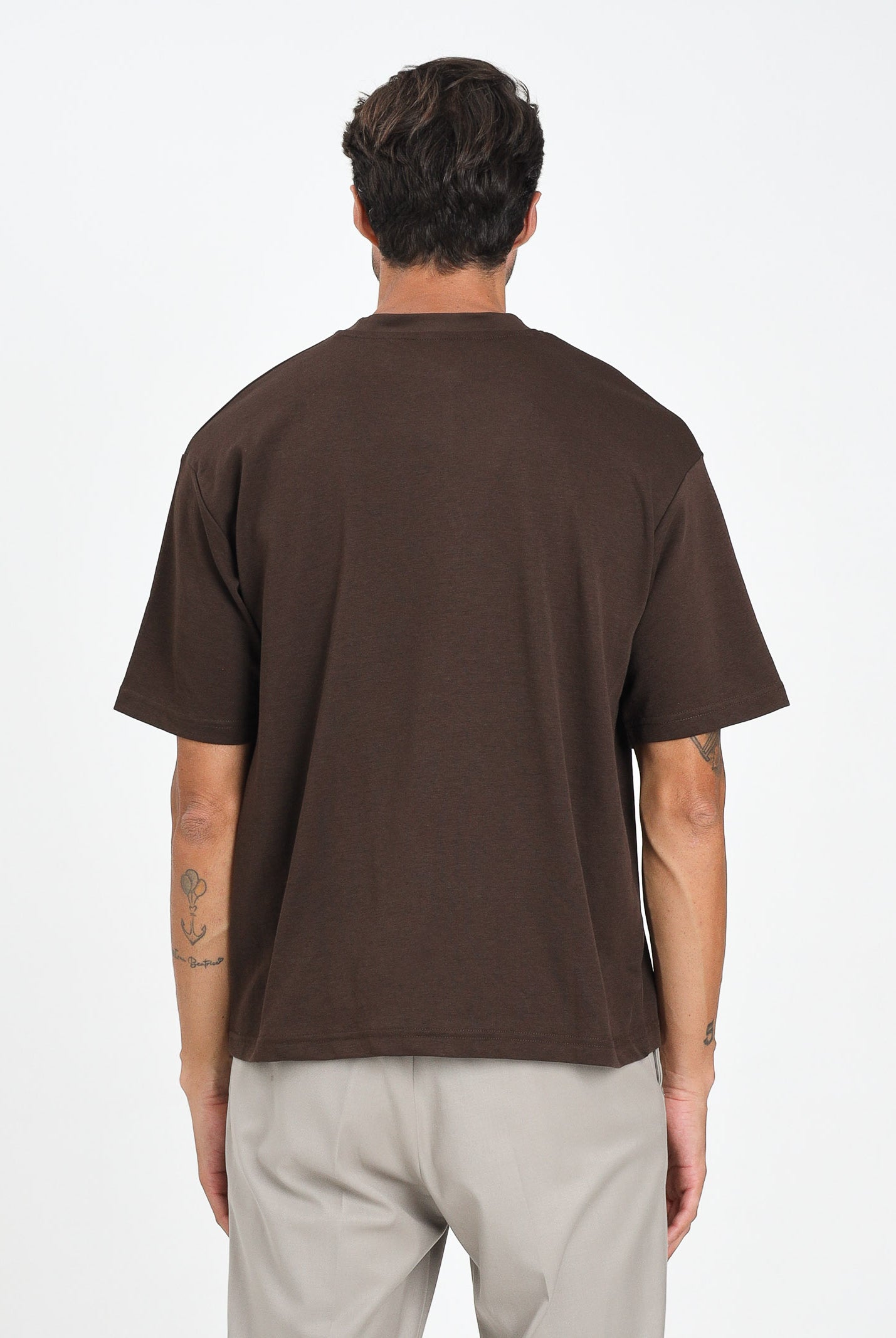 SELECTED HOMME T-shirt a manica corta marrone da uomo 16094143 Demitasse SELECTED HOMME