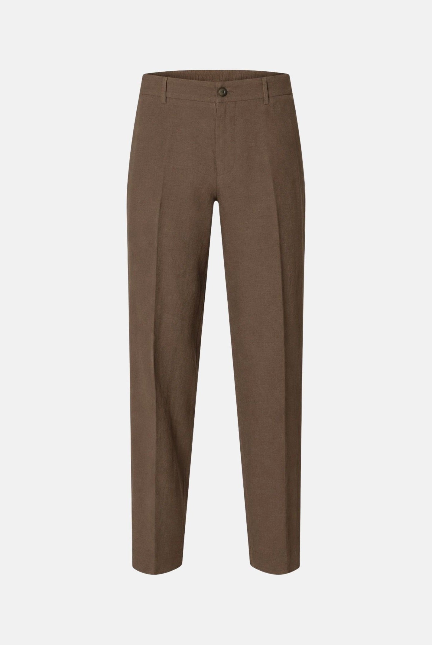 SELECTED HOMME Pantaloni LEROY Chocolate Marrone da uomo con linea dritta. 16096224 CH SELECTED HOMME