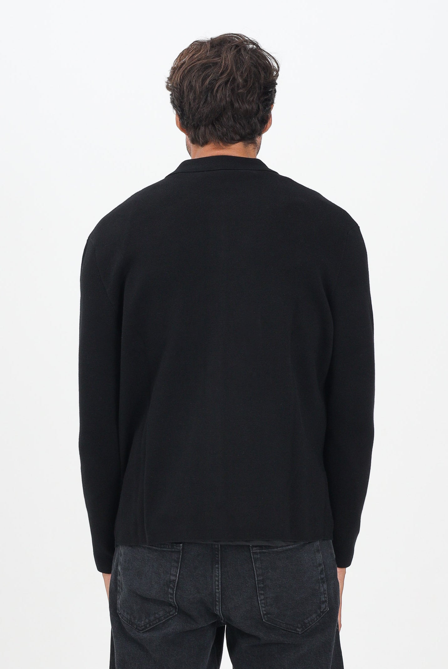 SELECTED HOMME Cardigan nero da uomo 16096549 BL SELECTED HOMME