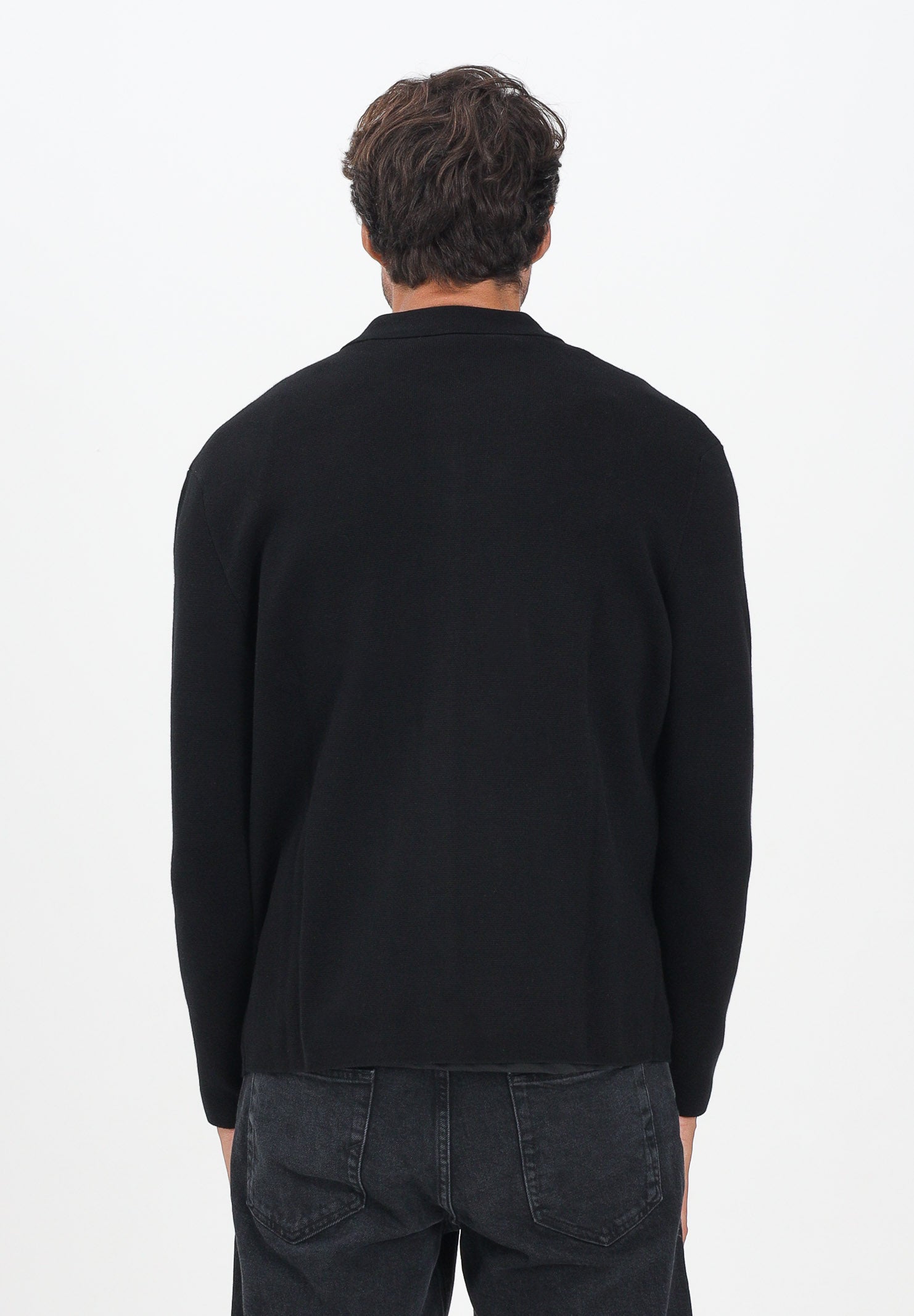SELECTED HOMME Cardigan nero da uomo 16096549 BL SELECTED HOMME
