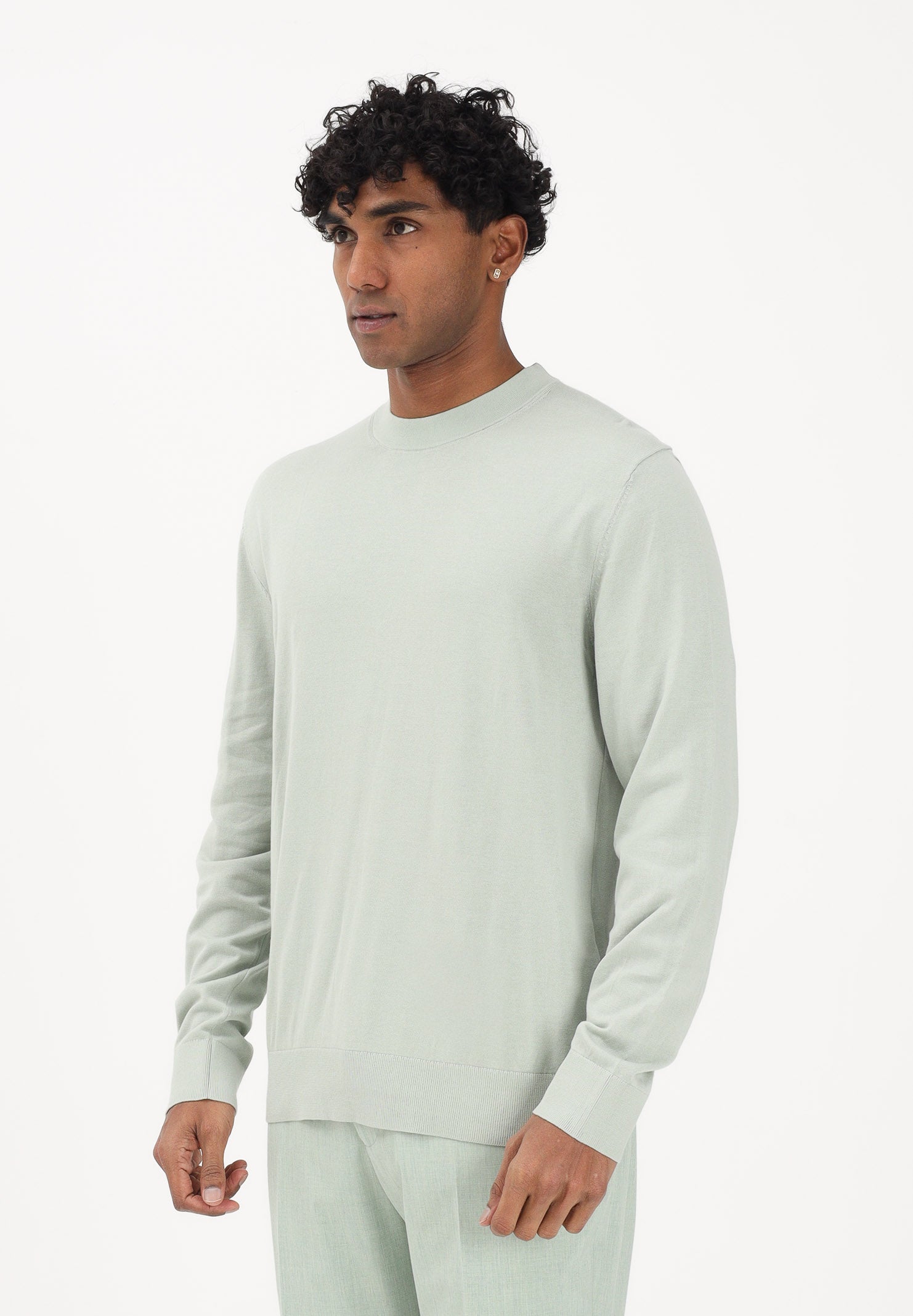 SELECTED HOMME Maglioncino girocollo verde menta da uomo 16099817 AQGR SELECTED HOMME