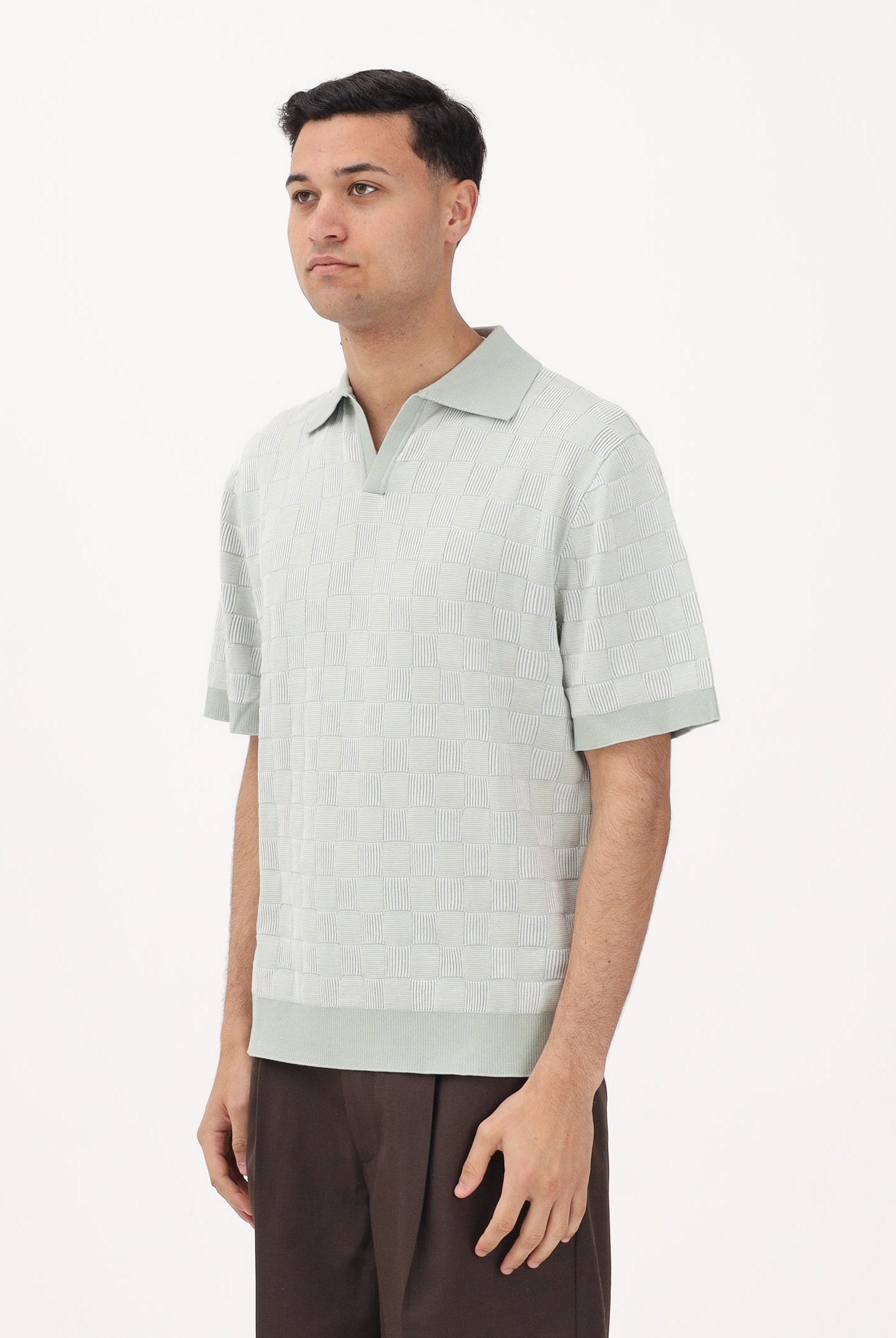 SELECTED HOMME Polo a manica corta in maglia verde acqua da uomo 16100069 AQGR SELECTED HOMME
