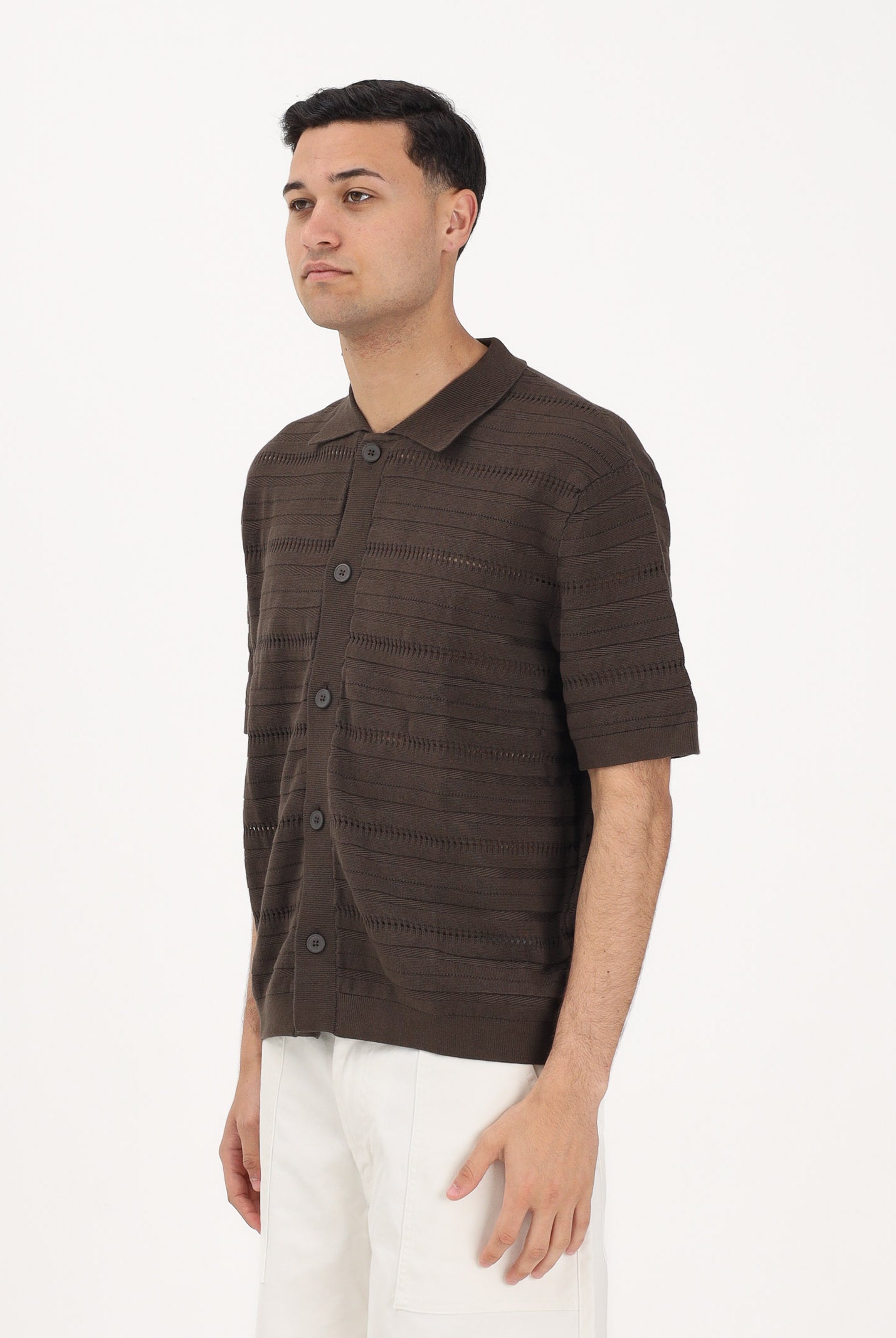SELECTED HOMME Cardigan marrone da uomo 16100075 DE SELECTED HOMME