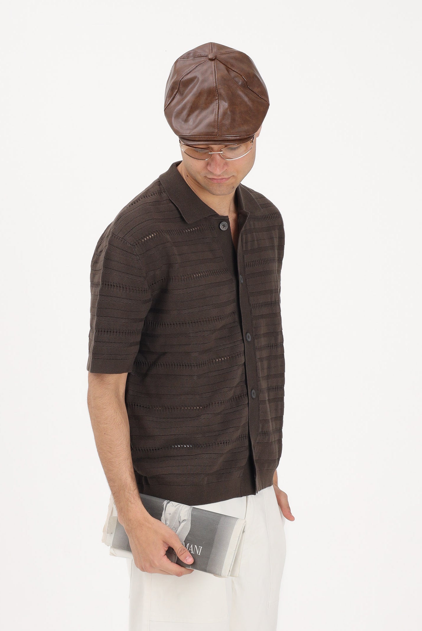 SELECTED HOMME Cardigan marrone da uomo 16100075 DE SELECTED HOMME