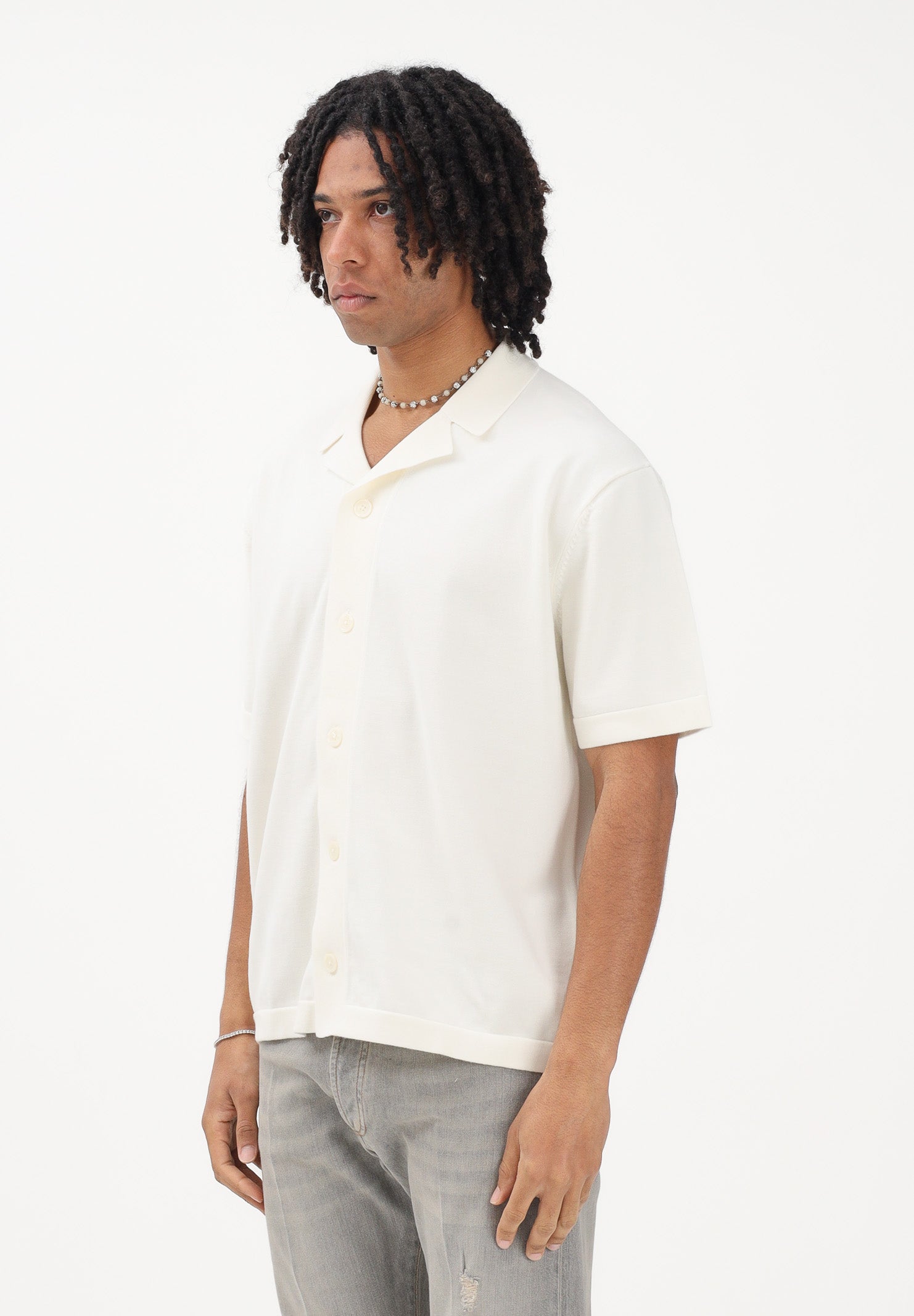 SELECTED HOMME Cardigan panna da uomo con ricamo sul retro 16100080 EG SELECTED HOMME