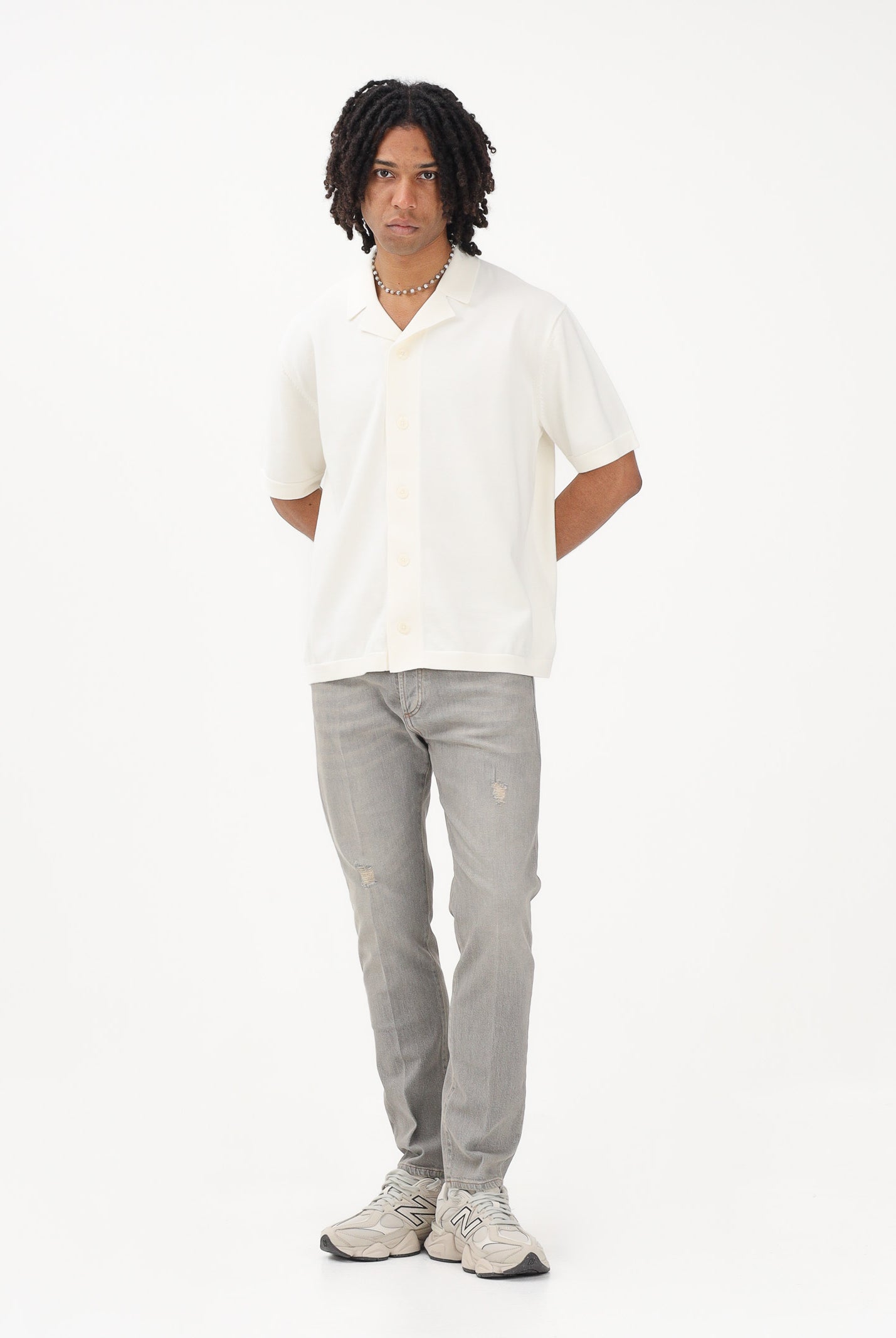 SELECTED HOMME Cardigan panna da uomo con ricamo sul retro 16100080 EG SELECTED HOMME