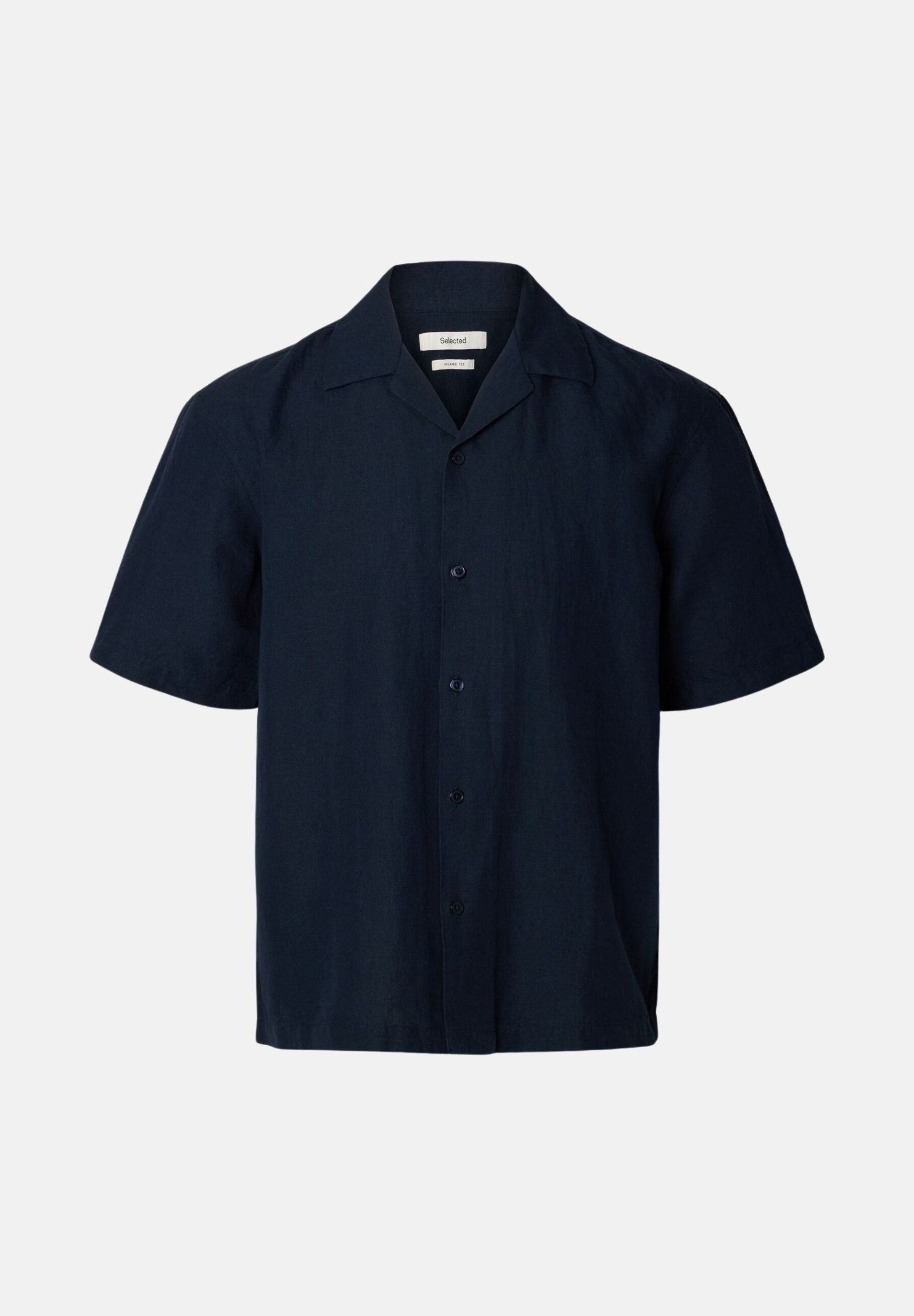 SELECTED HOMME Camicia LINEN BLEND SHORT SLEEVED SHIRT da uomo 16100085 SK SELECTED HOMME