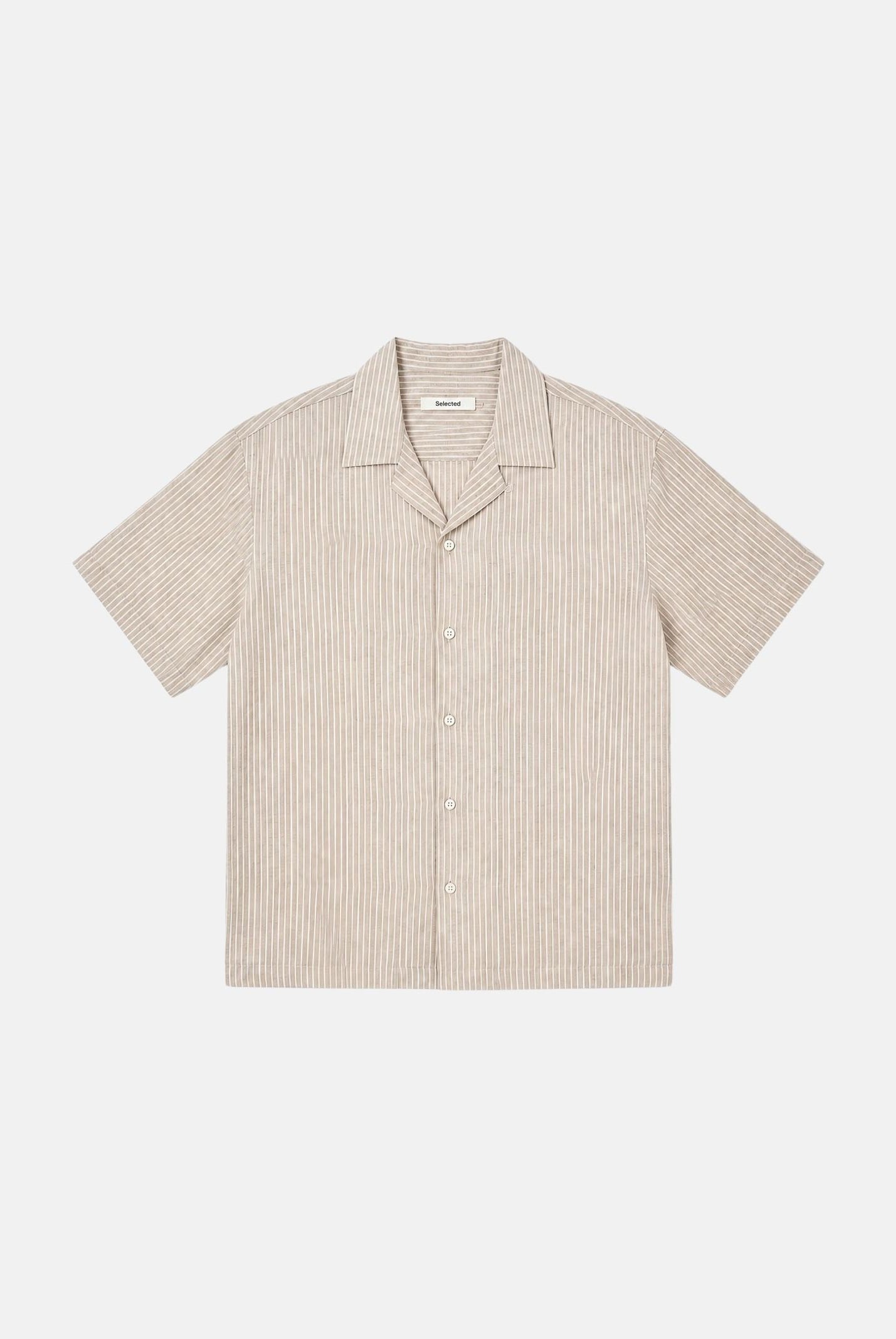 SELECTED HOMME Camicia SLHRLXCLAY LINEN BLEND beige da uomo 16100085 STEG SELECTED HOMME
