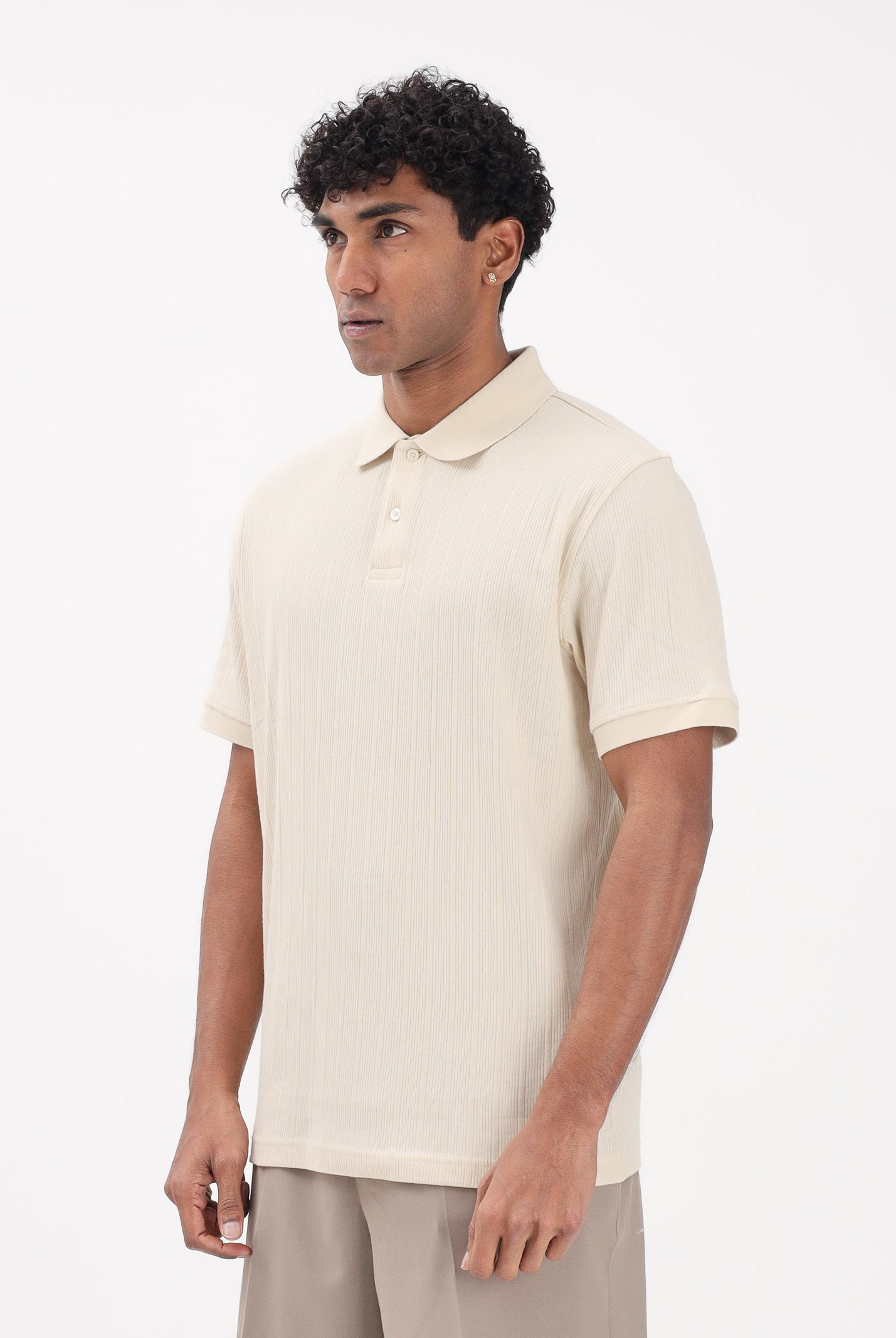 SELECTED HOMME Polo a manica corta panna da uomo 16100460 AN SELECTED HOMME