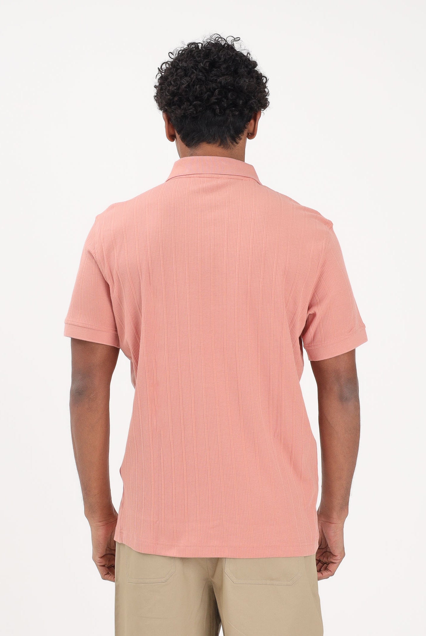 SELECTED HOMME Polo a manica corta rosa pesca da uomo 16100460 RODA SELECTED HOMME