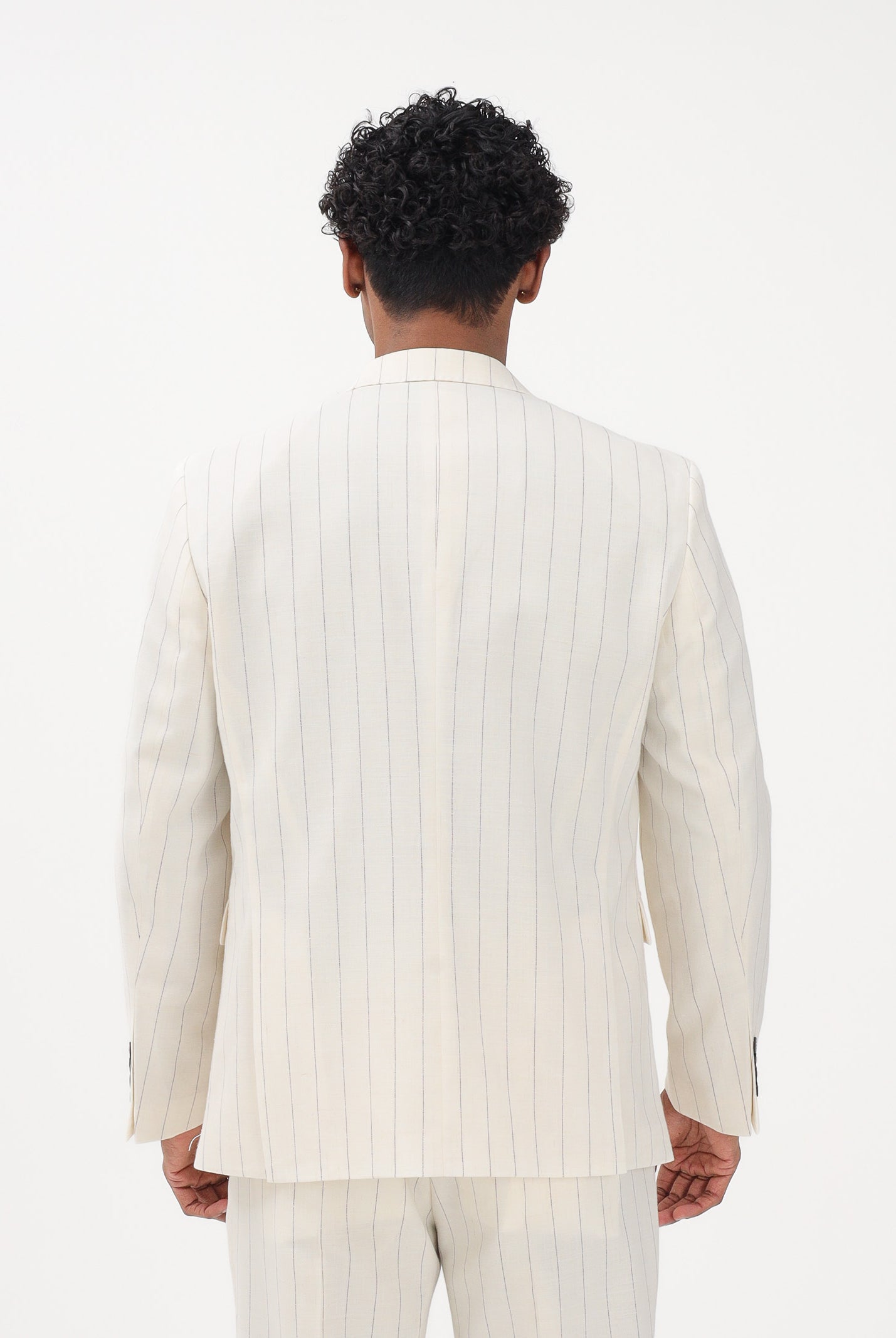 SELECTED HOMME Giacca doppiopetto panna da uomo realizzata con elegante gessatura verticale 16100652 EG SELECTED HOMME