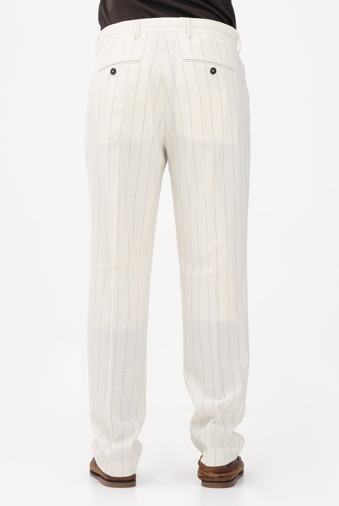 SELECTED HOMME Pantalone elegante panna da uomo con sottili righe 16100653 EG SELECTED HOMME
