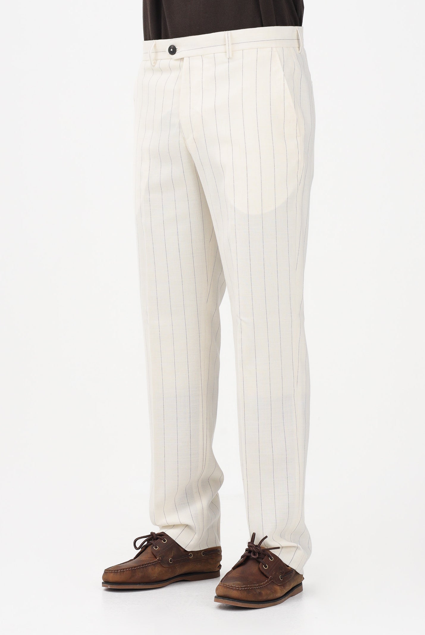 SELECTED HOMME Pantalone elegante panna da uomo con sottili righe 16100653 EG SELECTED HOMME