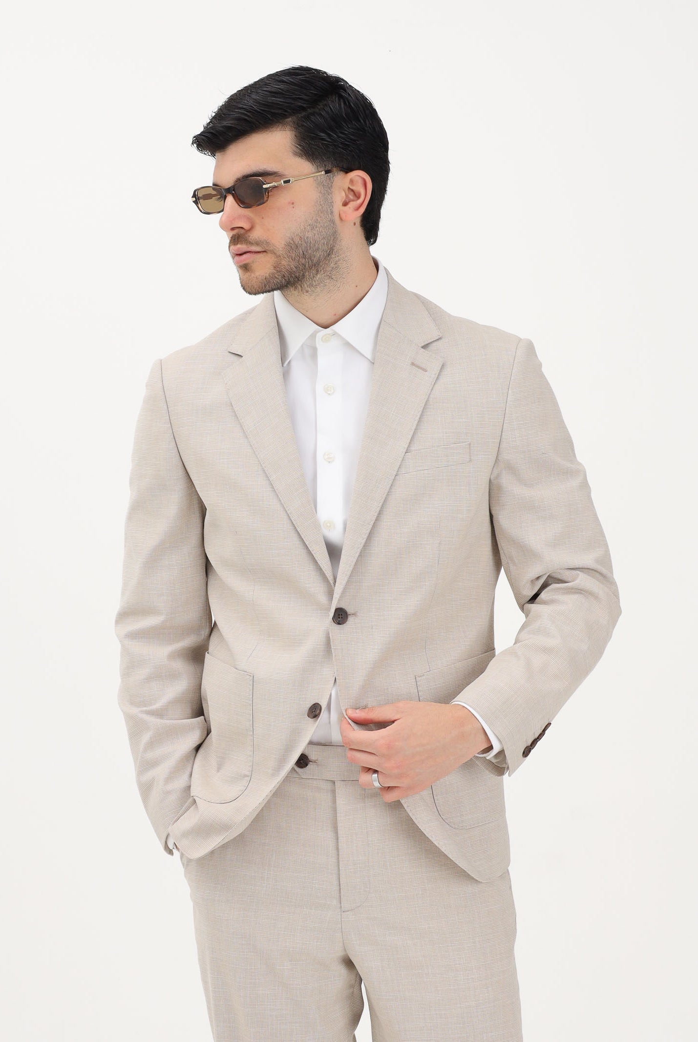 SELECTED HOMME Giacca monopetto beige da uomo 16100693 LISA SELECTED HOMME