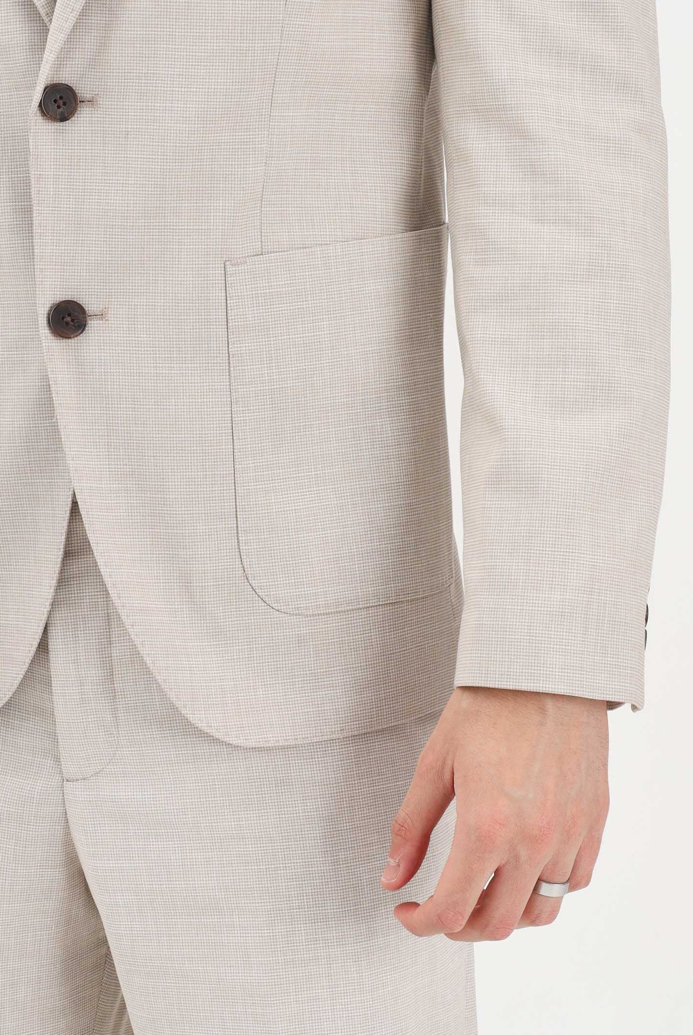 SELECTED HOMME Giacca monopetto beige da uomo 16100693 LISA SELECTED HOMME