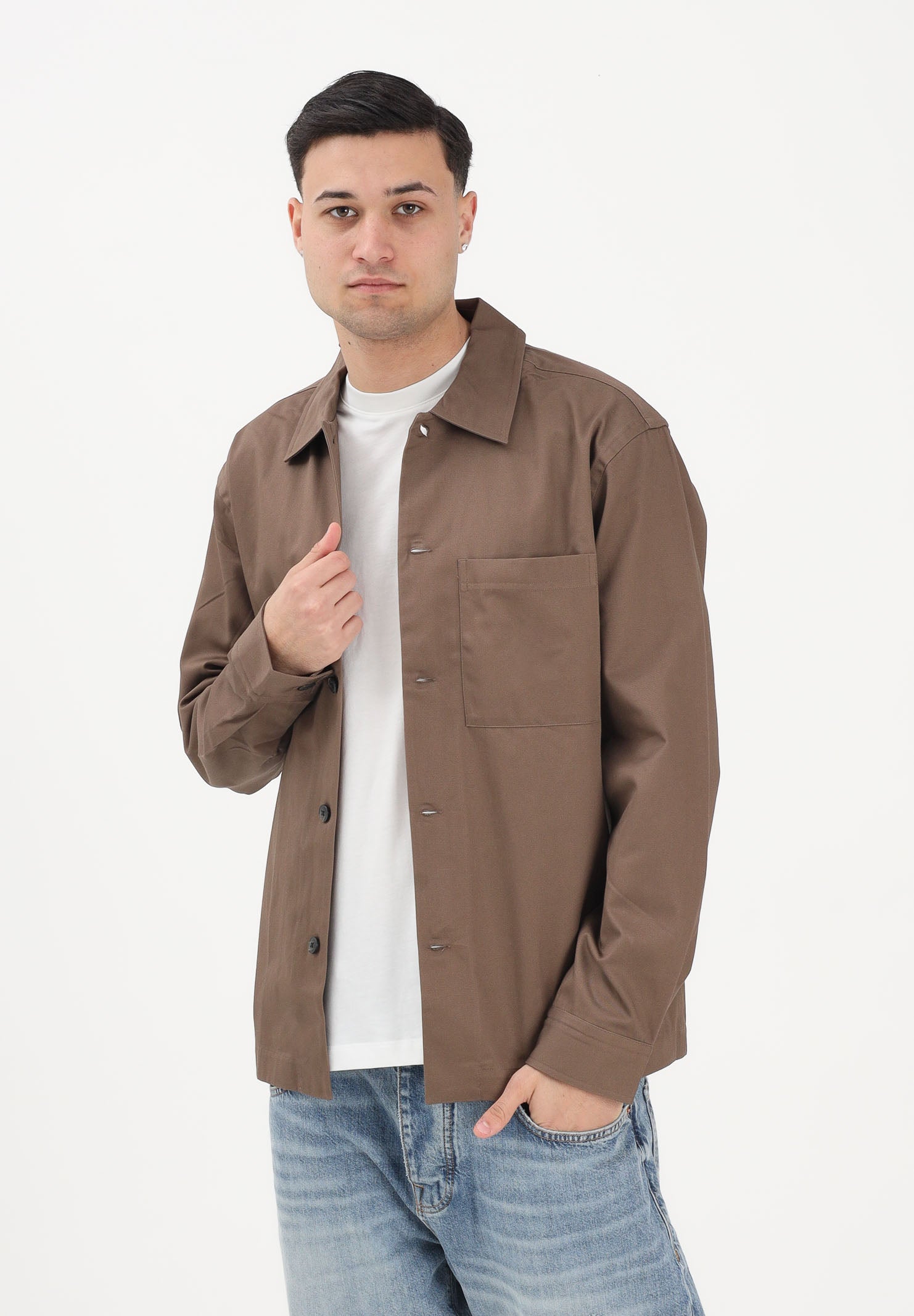 SELECTED HOMME Camicia a manica lunga marrone da uomo 16101969 CHCH SELECTED HOMME