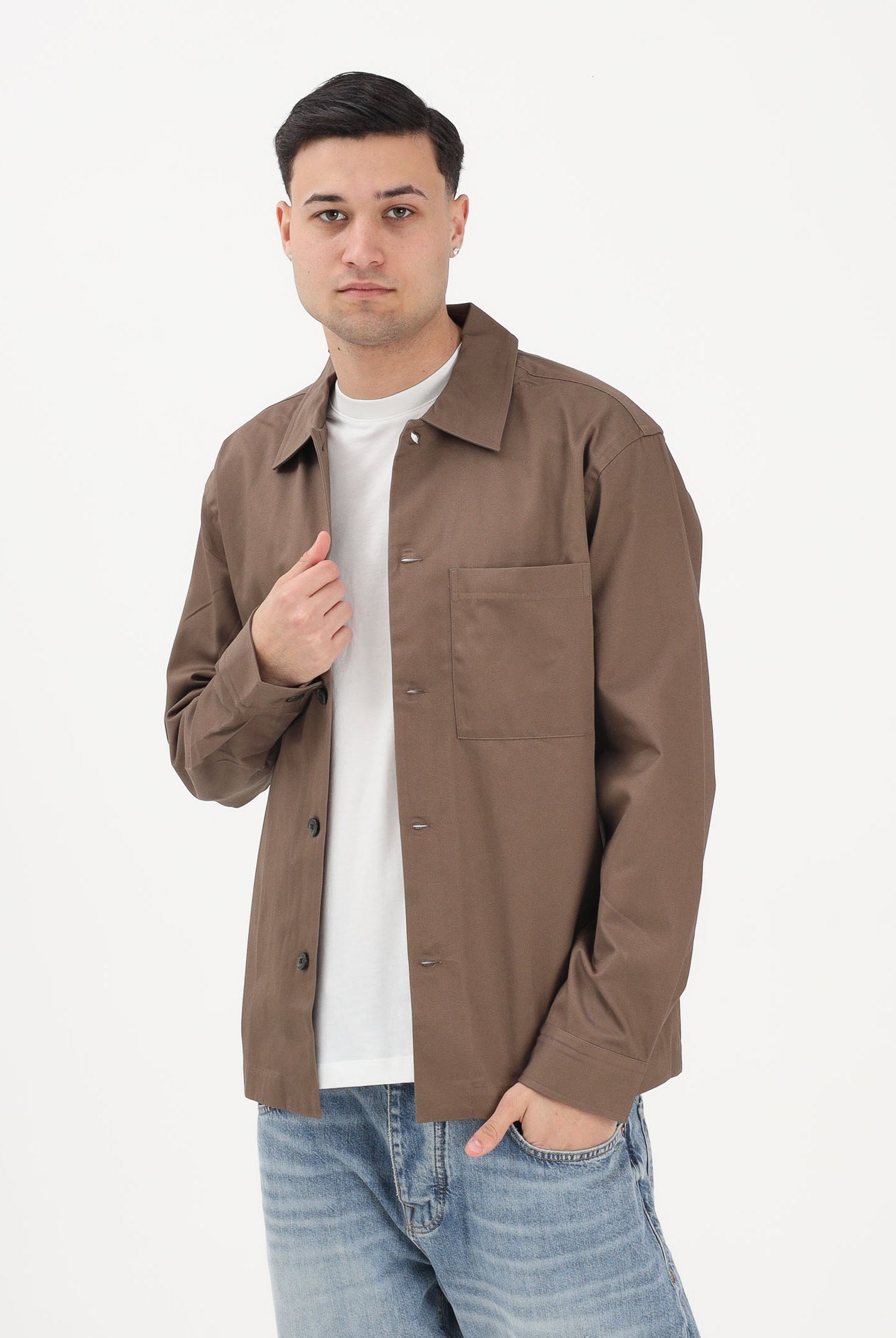 SELECTED HOMME Camicia a manica lunga marrone da uomo 16101969 CHCH SELECTED HOMME