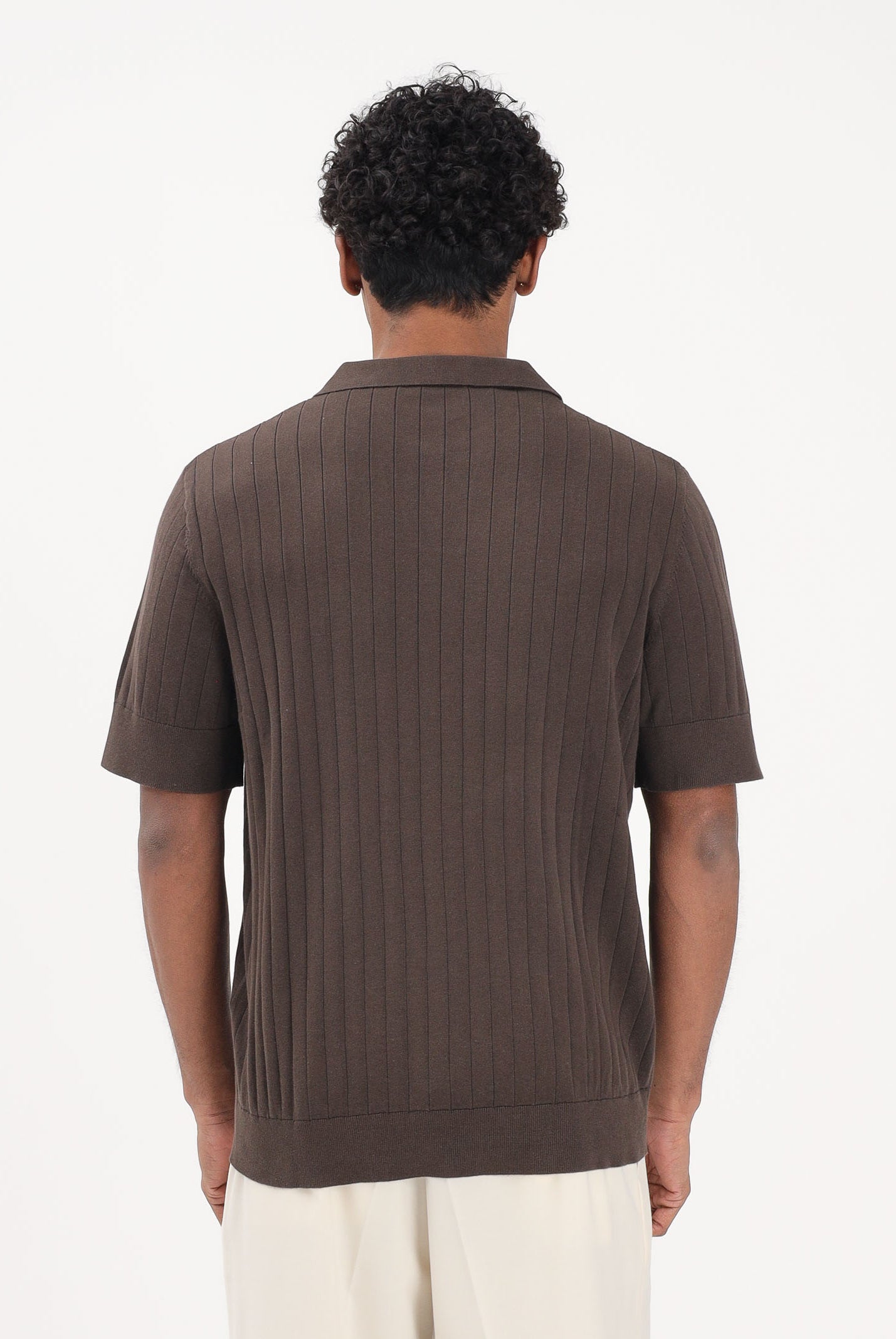 SELECTED HOMME Polo a manica corta marrone da uomo 16102031 DE SELECTED HOMME