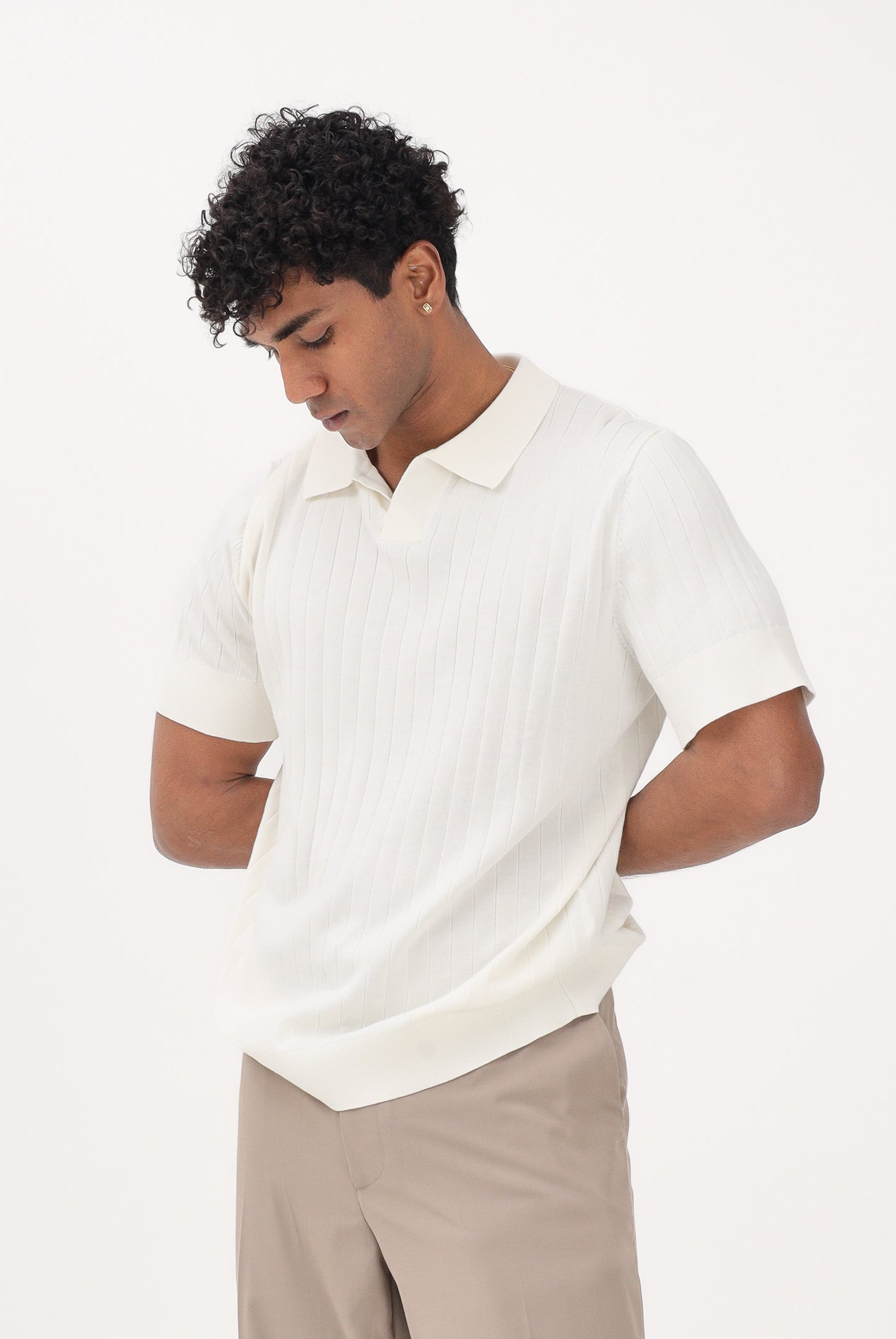 SELECTED HOMME Polo a manica corta panna da uomo 16102031 EG SELECTED HOMME