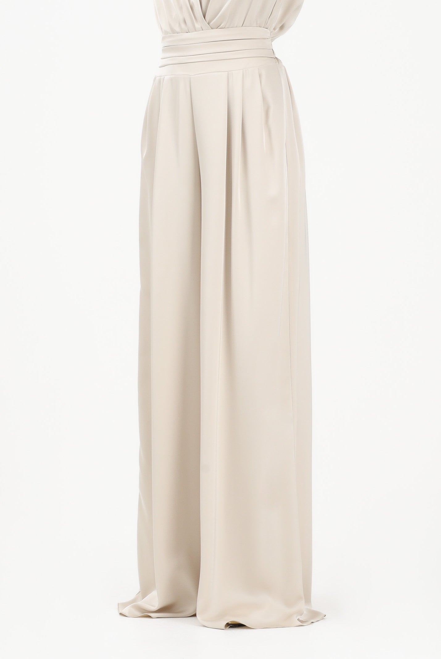 SHIT Pantalone elegante a palazzo color pietra da donna SH26048 PI SHIT