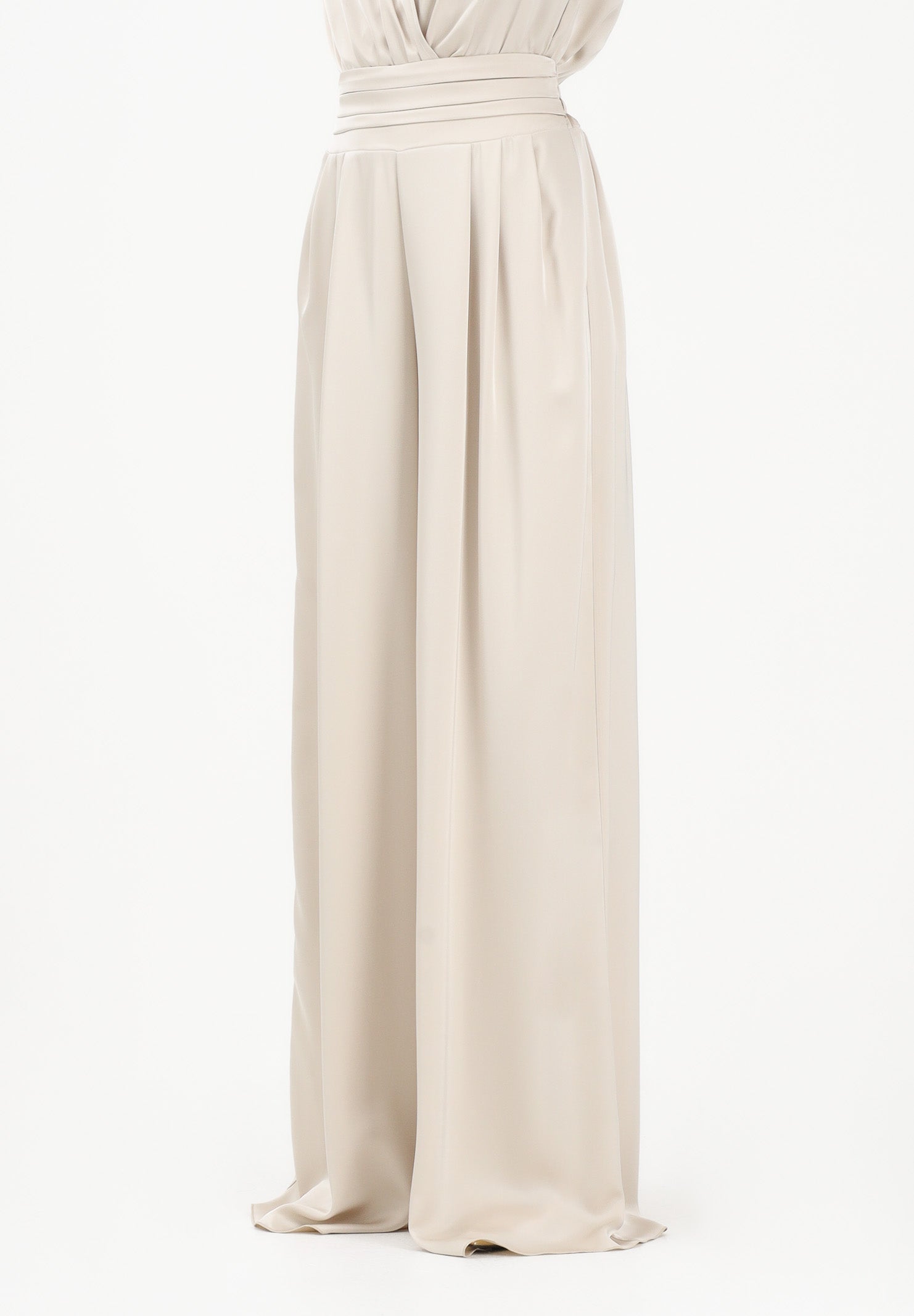 SHIT Pantalone elegante a palazzo color pietra da donna SH26048 PI SHIT
