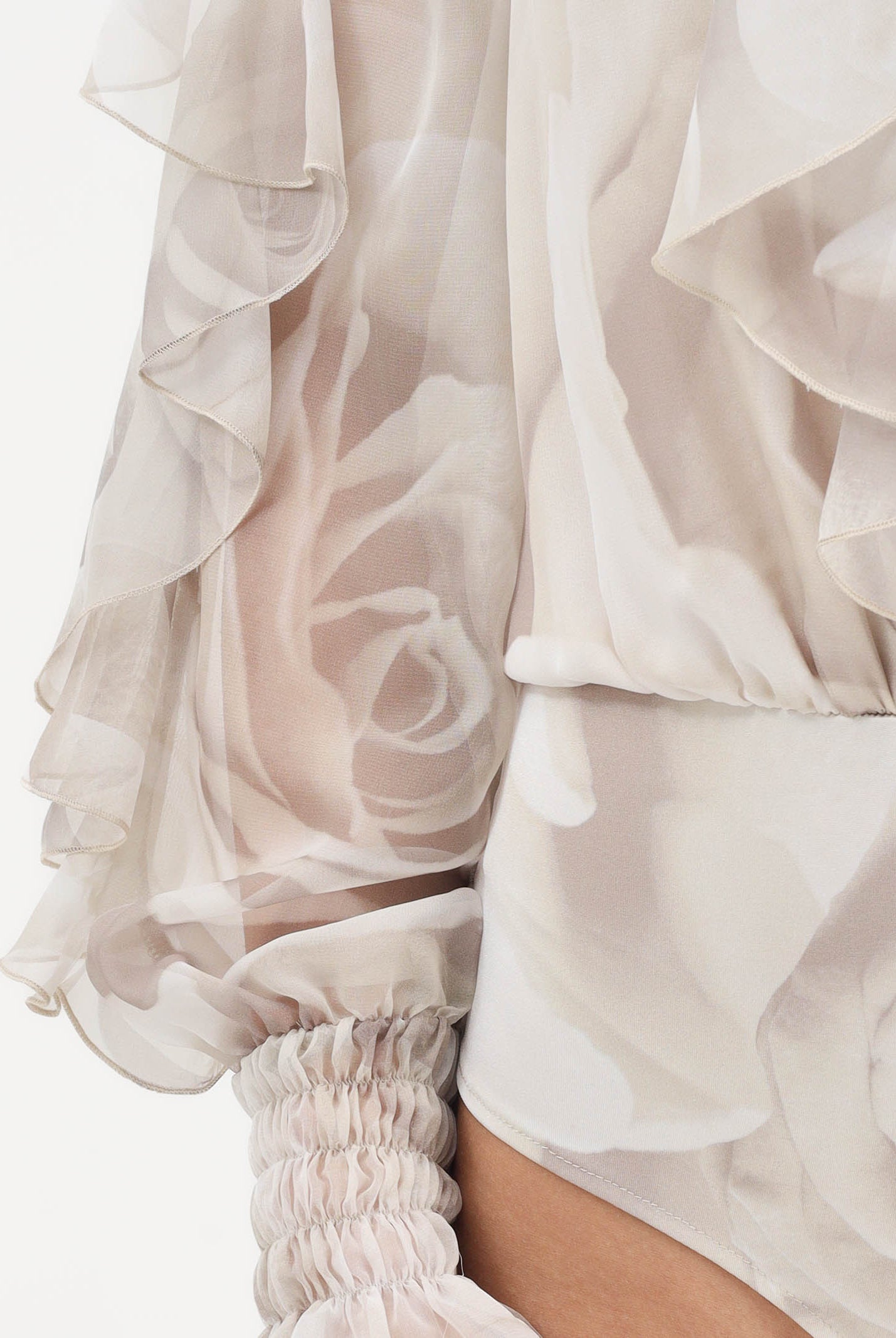 SHIT Body beige da donna con delicata fantasia floreale SH26050 NURO SHIT