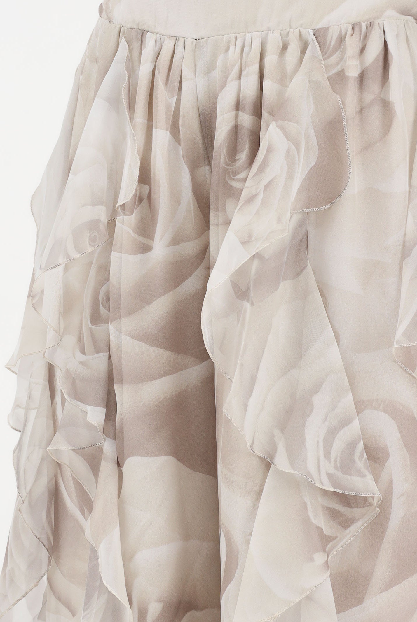 SHIT Pantalone elegante beige da donna con delicata stampa floreale SH26051 NURO SHIT