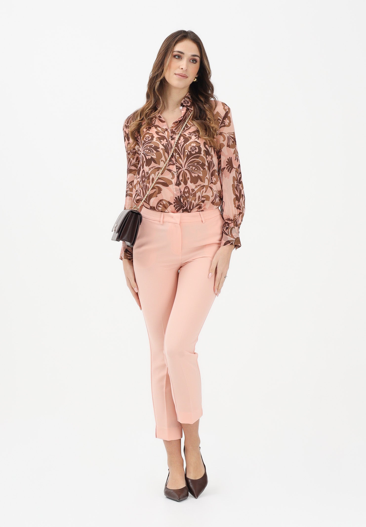 SIMONA CORSELLINI Pantalone elegante rosa da donna P26CPPA02803 V0697 SIMONA CORSELLINI