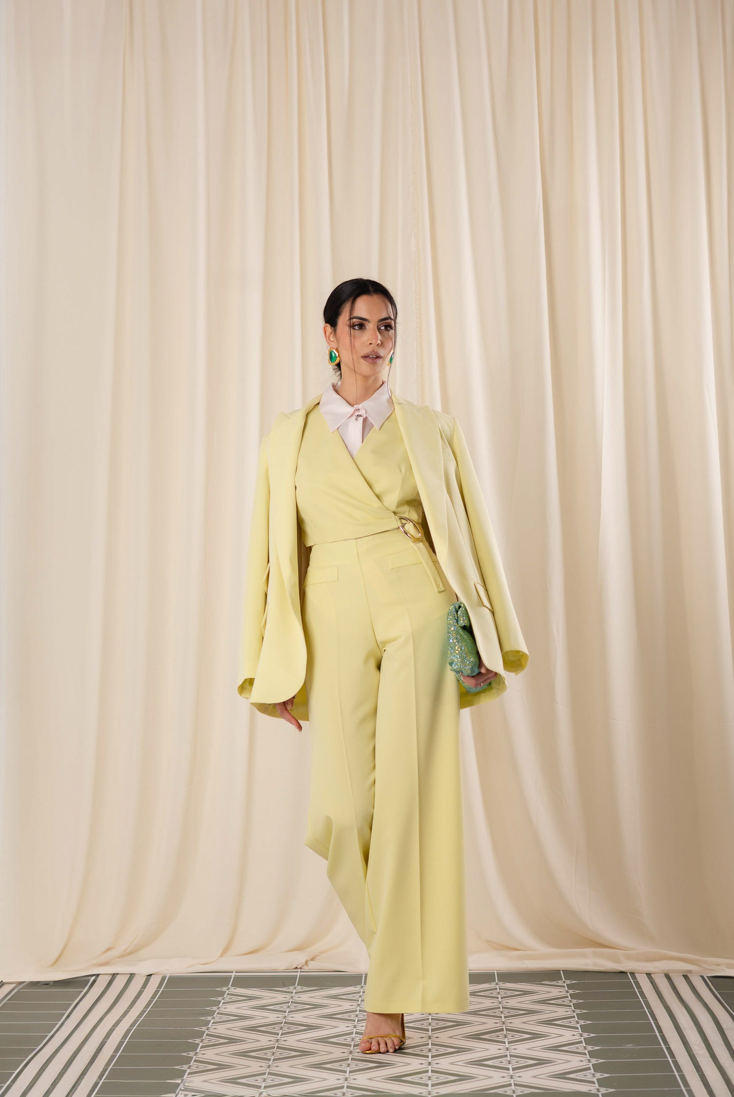 SIMONA CORSELLINI Pantalone elegante lime da donna P26CPPA03001 V0774 SIMONA CORSELLINI