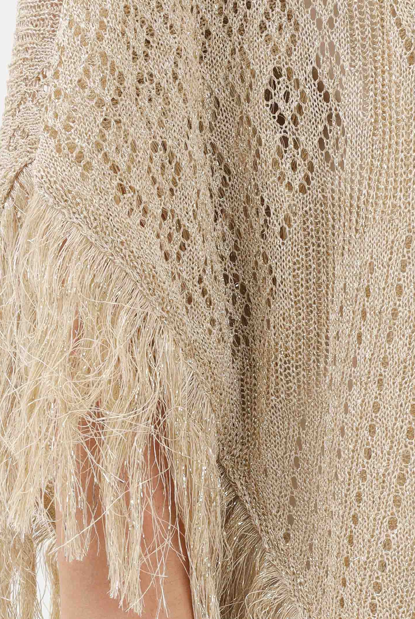 SIMONA CORSELLINI Stola oro da donna in maglia crochet P26CPSLO0201 V0118 SIMONA CORSELLINI