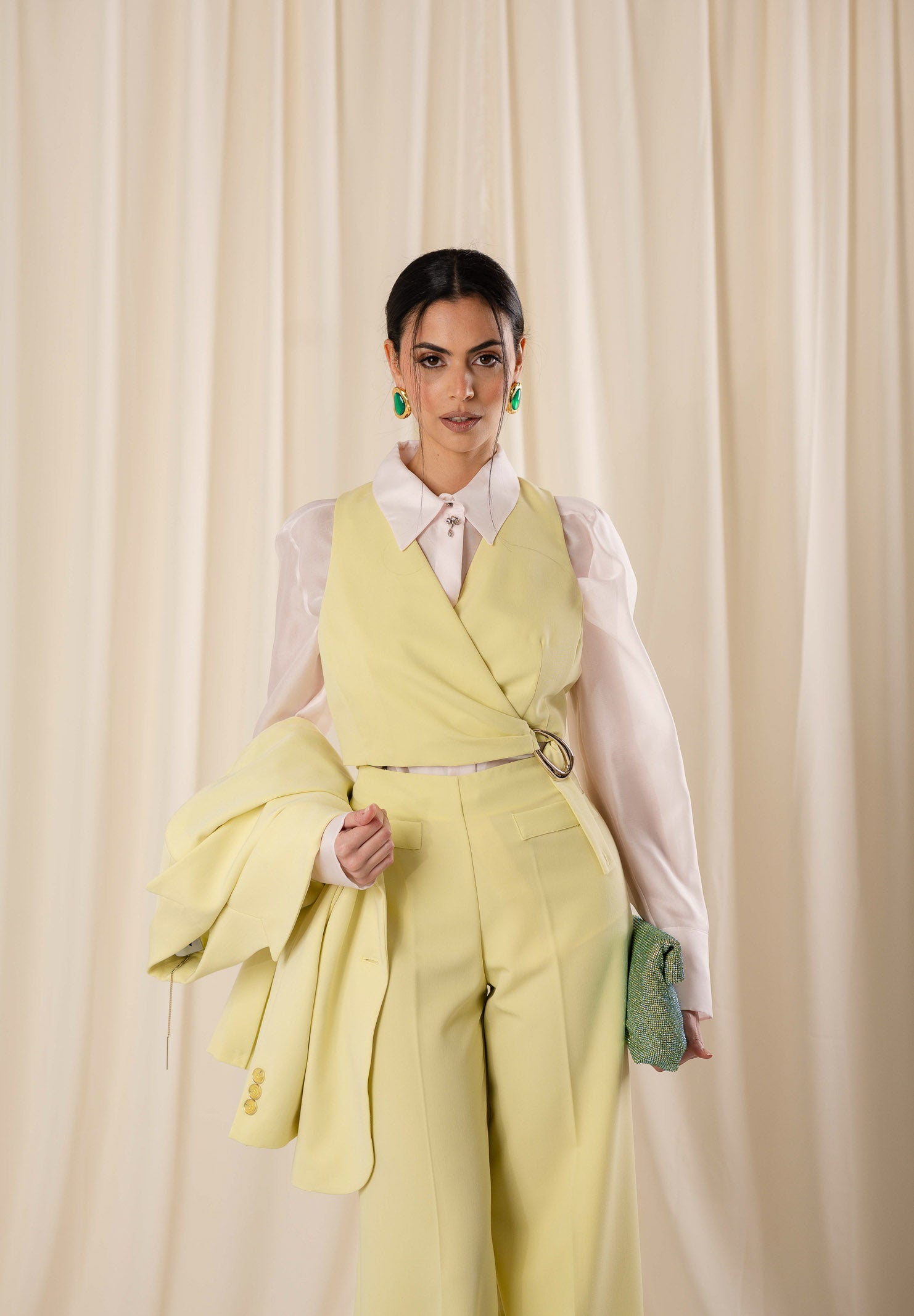 SIMONA CORSELLINI Top crop lime da donna P26CPTO02101 V0774 SIMONA CORSELLINI