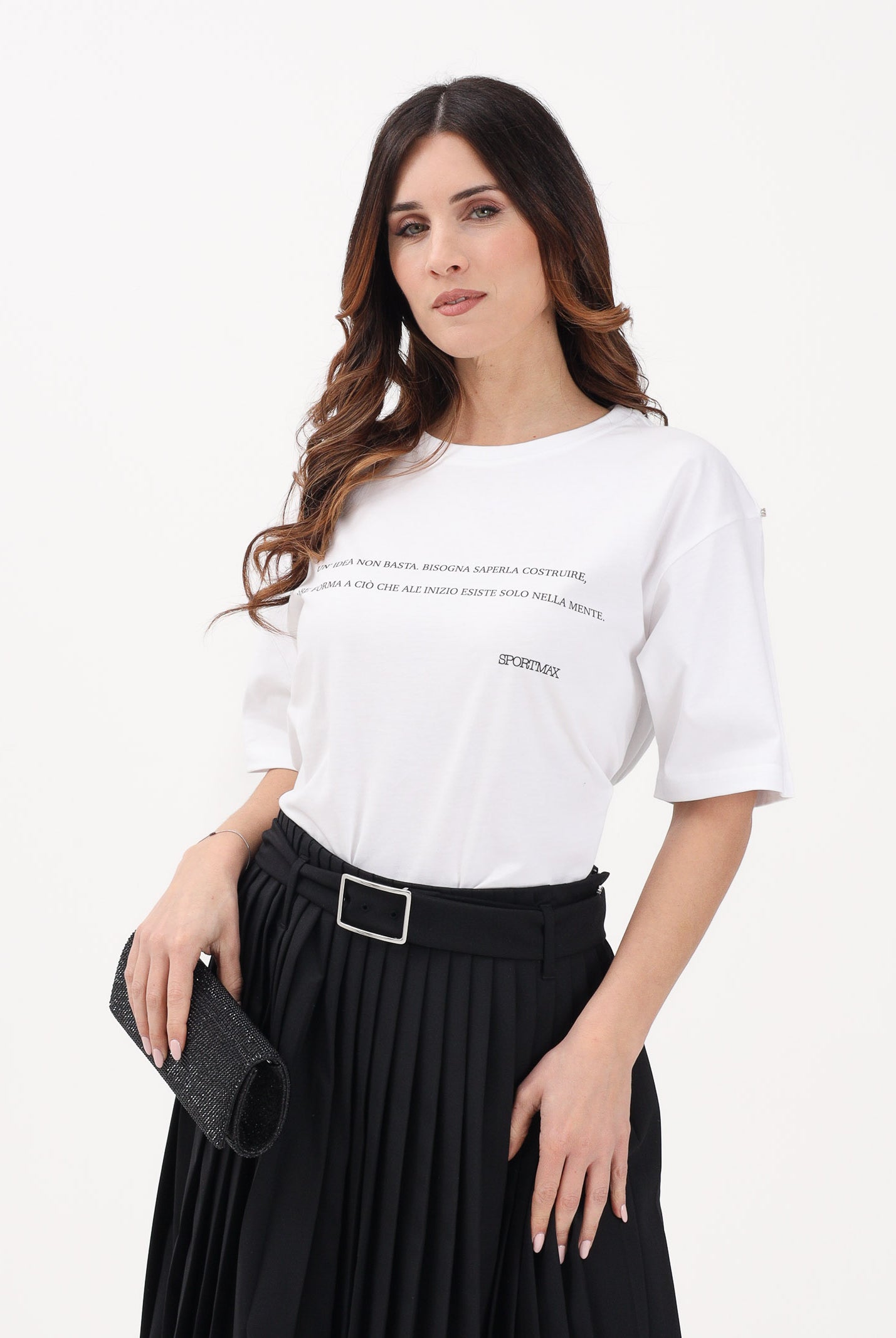 SPORTMAX T-shirt a manica corta SPDQUIETE bianca da donna 2612971015600 001 SPORTMAX