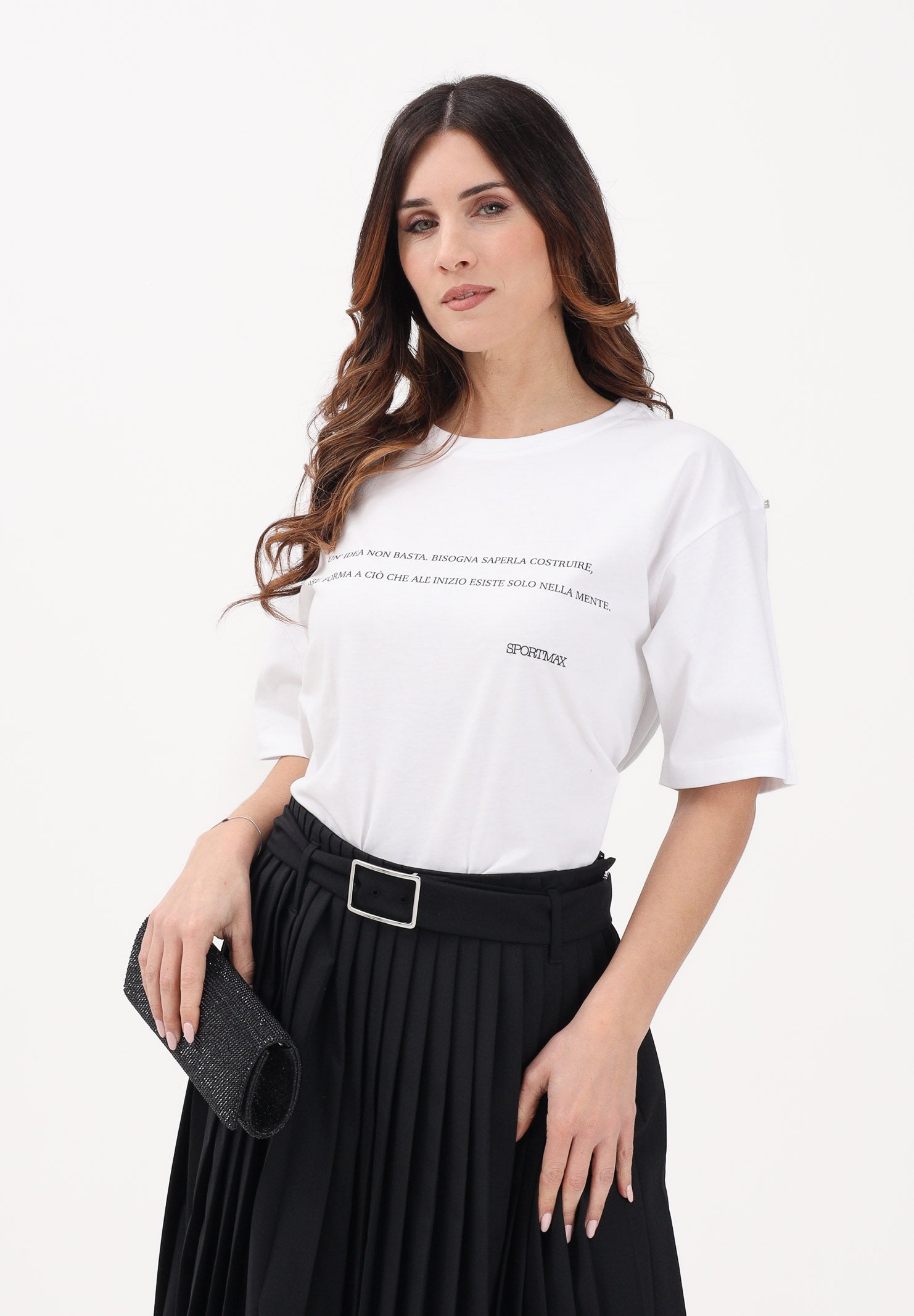 SPORTMAX T-shirt a manica corta SPDQUIETE bianca da donna 2612971015600 001 SPORTMAX