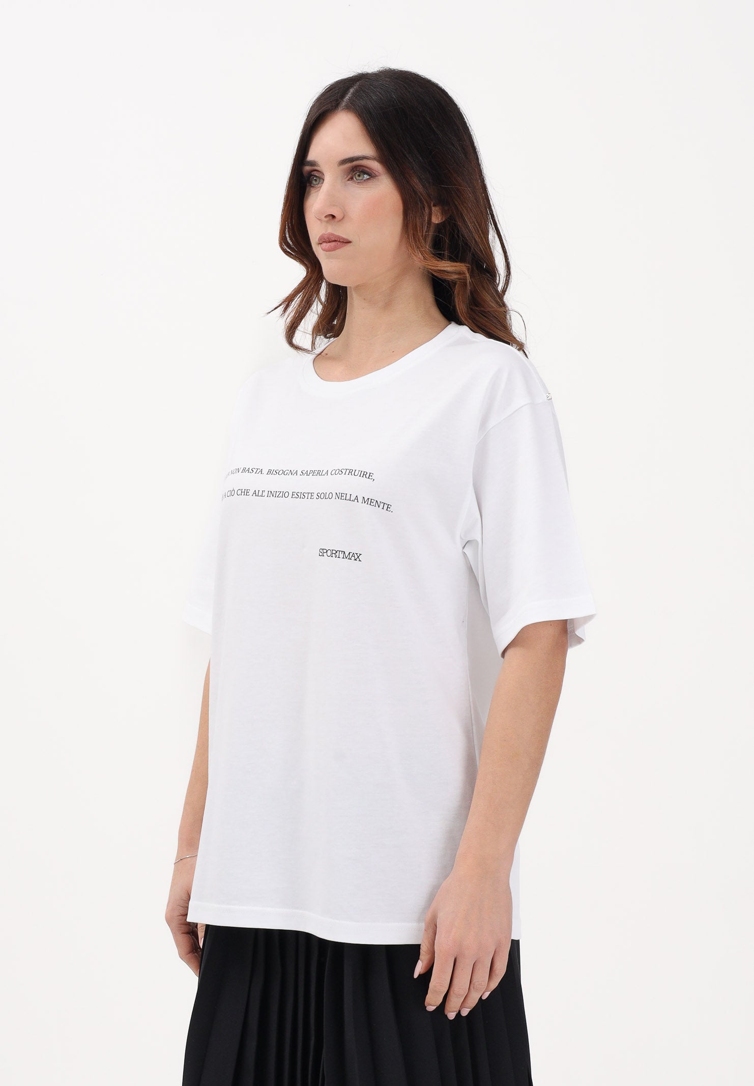 SPORTMAX T-shirt a manica corta SPDQUIETE bianca da donna 2612971015600 001 SPORTMAX