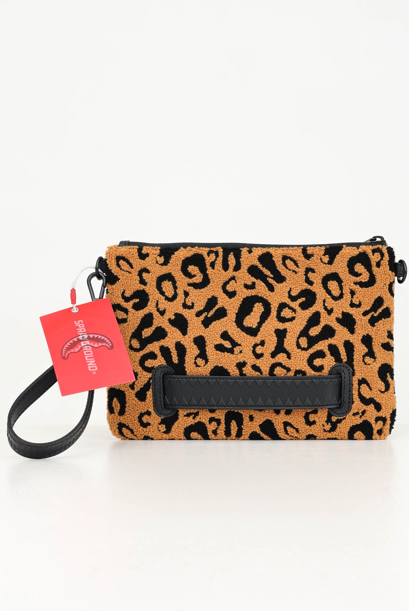 SPRAYGROUND Pochette Cheetah Chenille beige da donna 910B6897NSZ . SPRAYGROUND