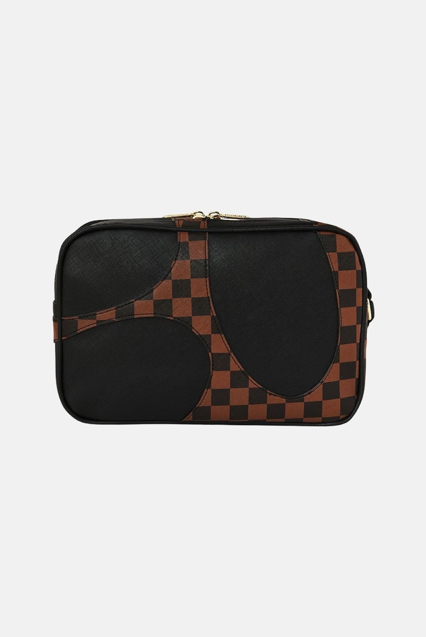 SPRAYGROUND Pochette JETSTREAM BROWN TOILETRY BAG marrone e nera per uomo e donna 910B8282NSZ . SPRAYGROUND