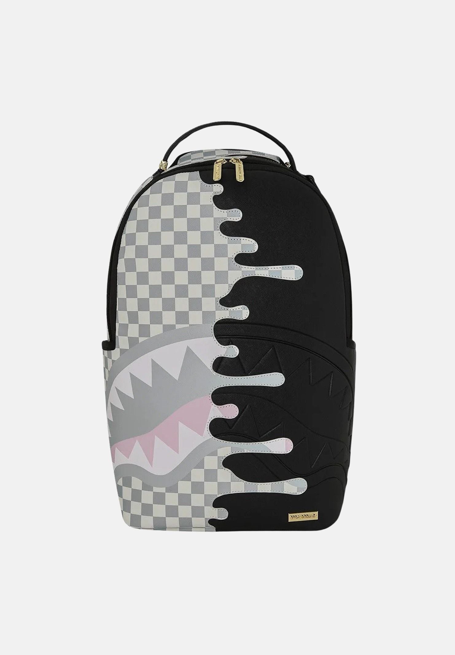 SPRAYGROUND Zaino CREAM CHECK SIDE DRIP bianco e nero da donna 910B8758NSZ . SPRAYGROUND