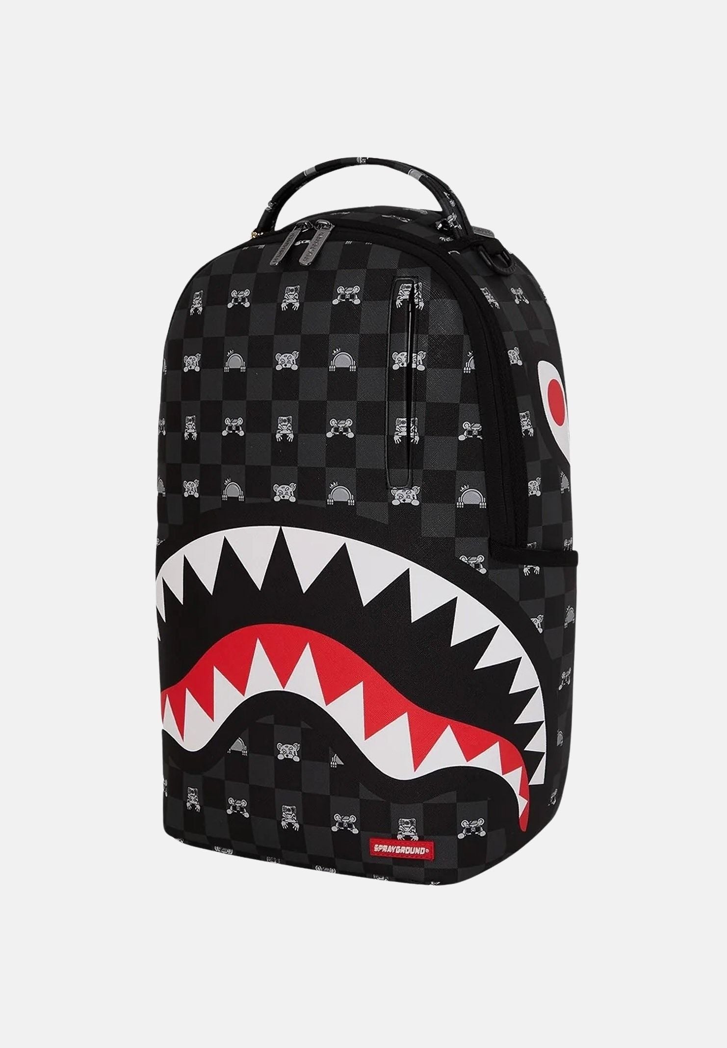 SPRAYGROUND Zaino GRAY PEEKING CHARACTER CHECK DLXSV nero per uomo e donna 910B8872NSZ . SPRAYGROUND