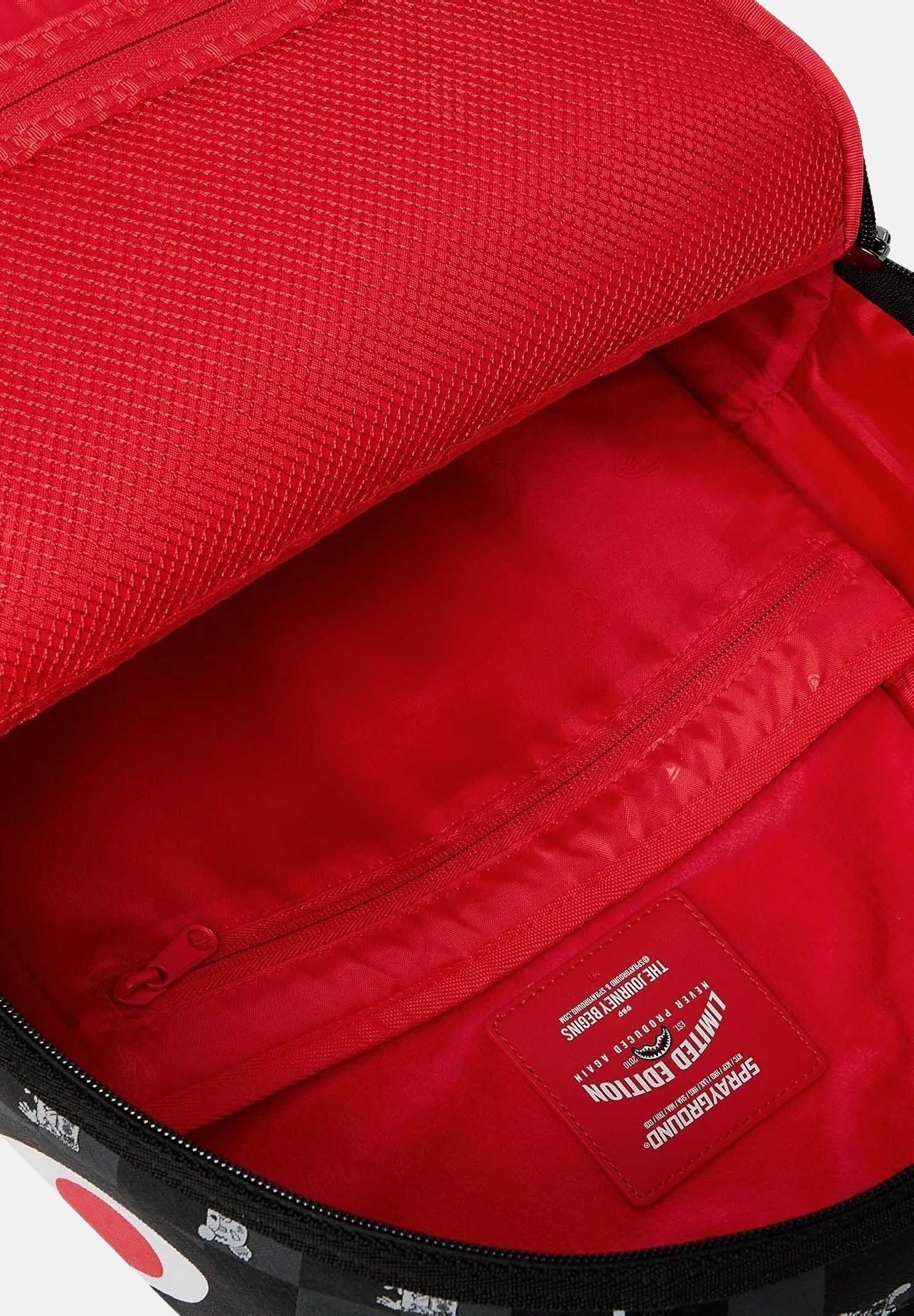 SPRAYGROUND Zaino GRAY PEEKING CHARACTER CHECK DLXSV nero per uomo e donna 910B8872NSZ . SPRAYGROUND
