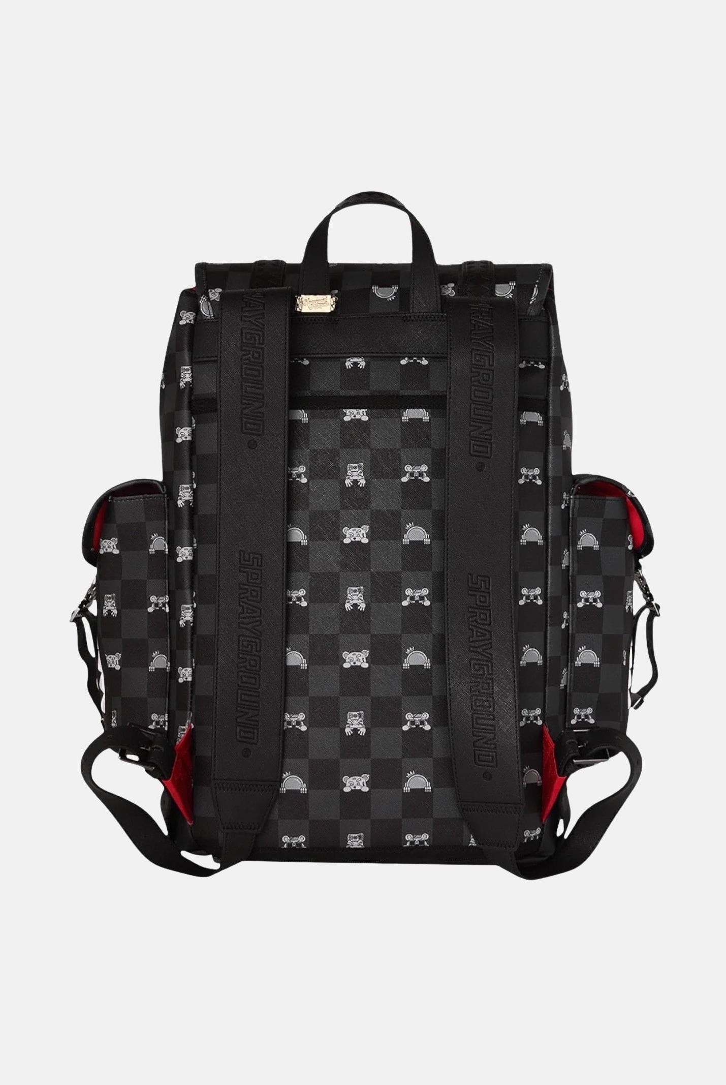 SPRAYGROUND Zaino GRAY PEEKING CHARACTER CHECK MONTE CARLO nero per uomo e donna 910B8909NSZ . SPRAYGROUND