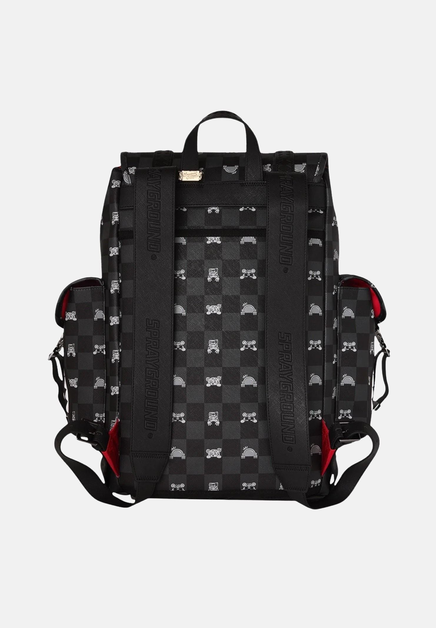 SPRAYGROUND Zaino GRAY PEEKING CHARACTER CHECK MONTE CARLO nero per uomo e donna 910B8909NSZ . SPRAYGROUND