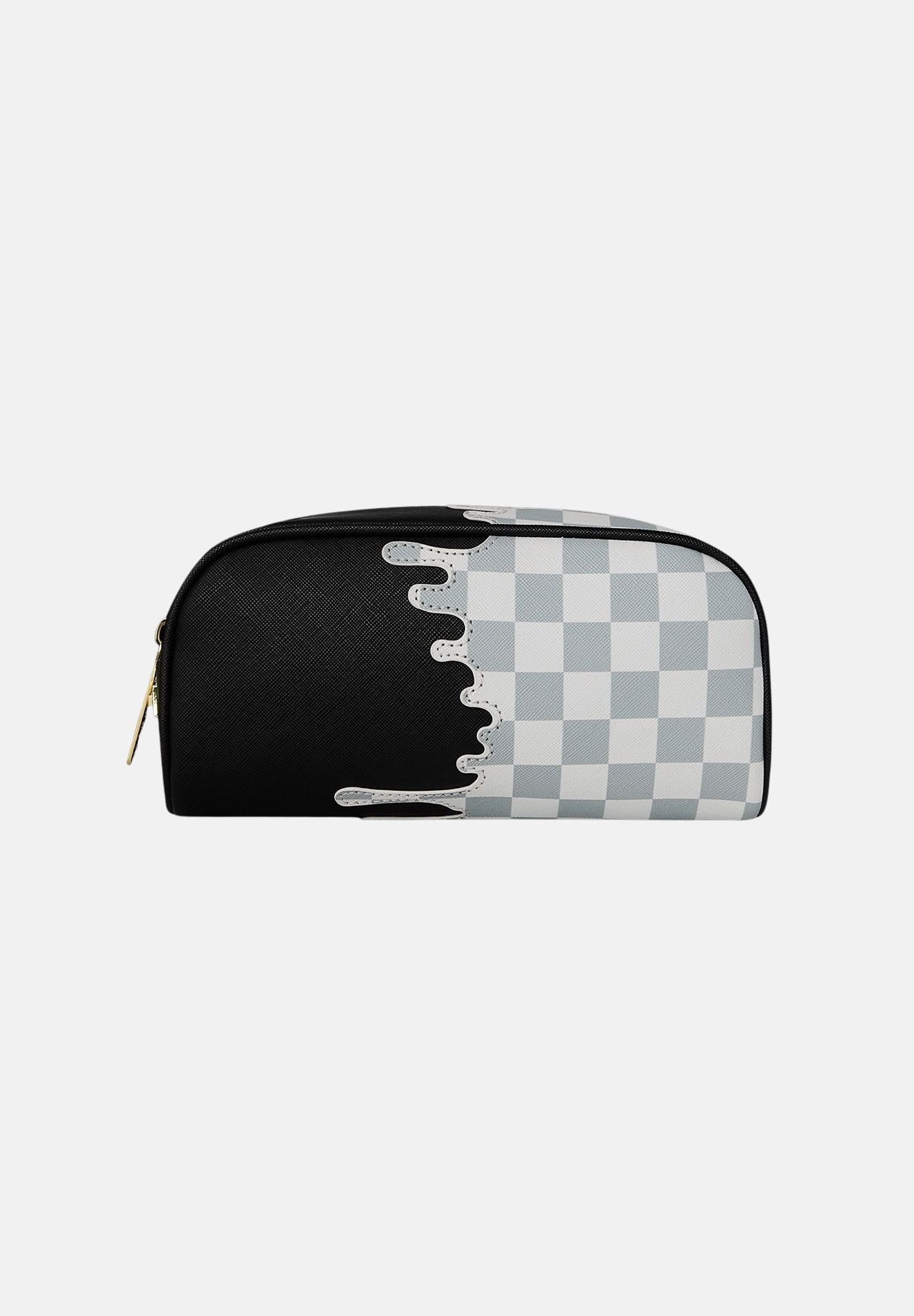 SPRAYGROUND Astuccio Cream Check Side Drip nero e bianco per uomo e donna 910B8921NSZ . SPRAYGROUND