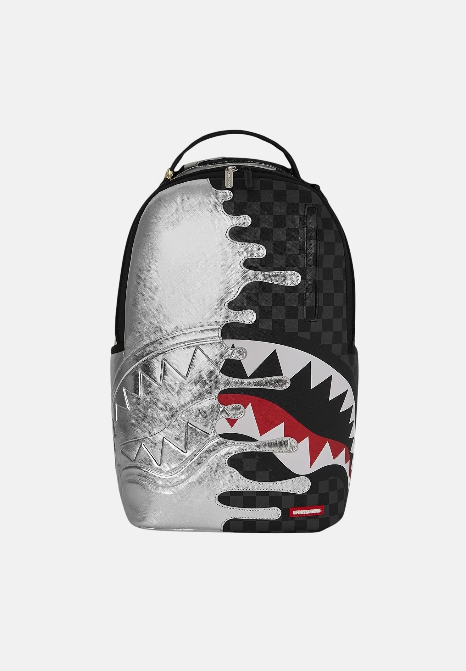 SPRAYGROUND Zaino SILVER SIDE DRIP argento e nero per uomo e donna 910B8940NSZ . SPRAYGROUND